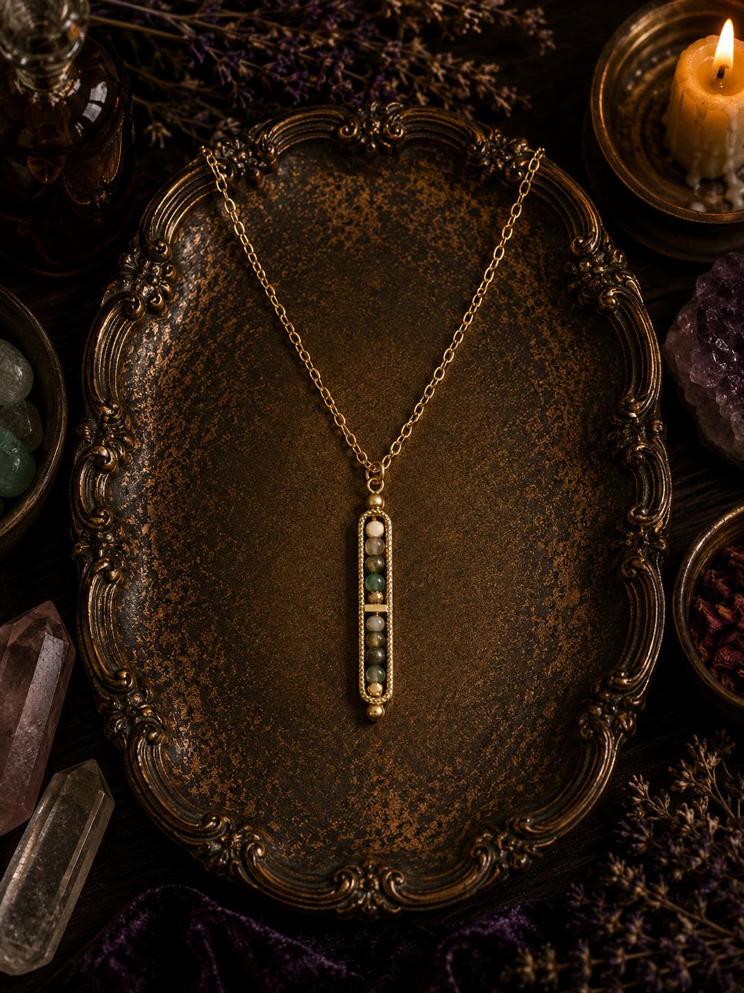 Success Crystal Bar Necklace | Manifesting & Abundance