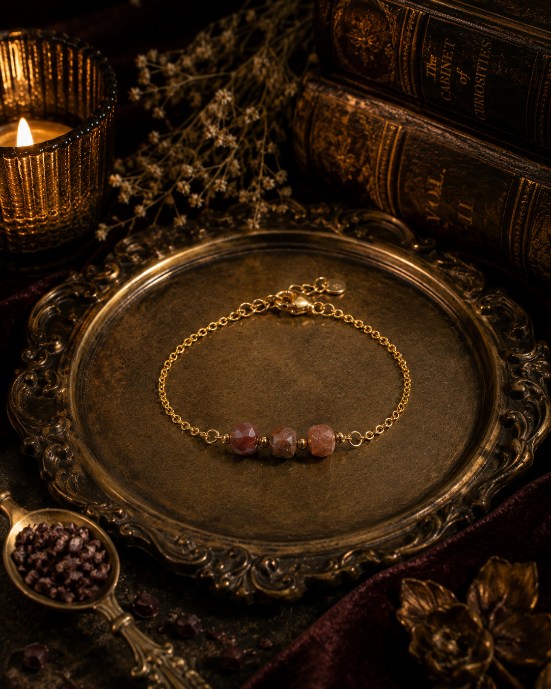Red Jasper Cube Bead Bracelet | Stamina, Strength & Grounding