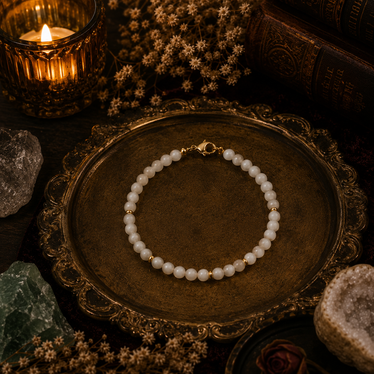 White Shell Bracelet | Purity, Calm & Ocean Energy Stone