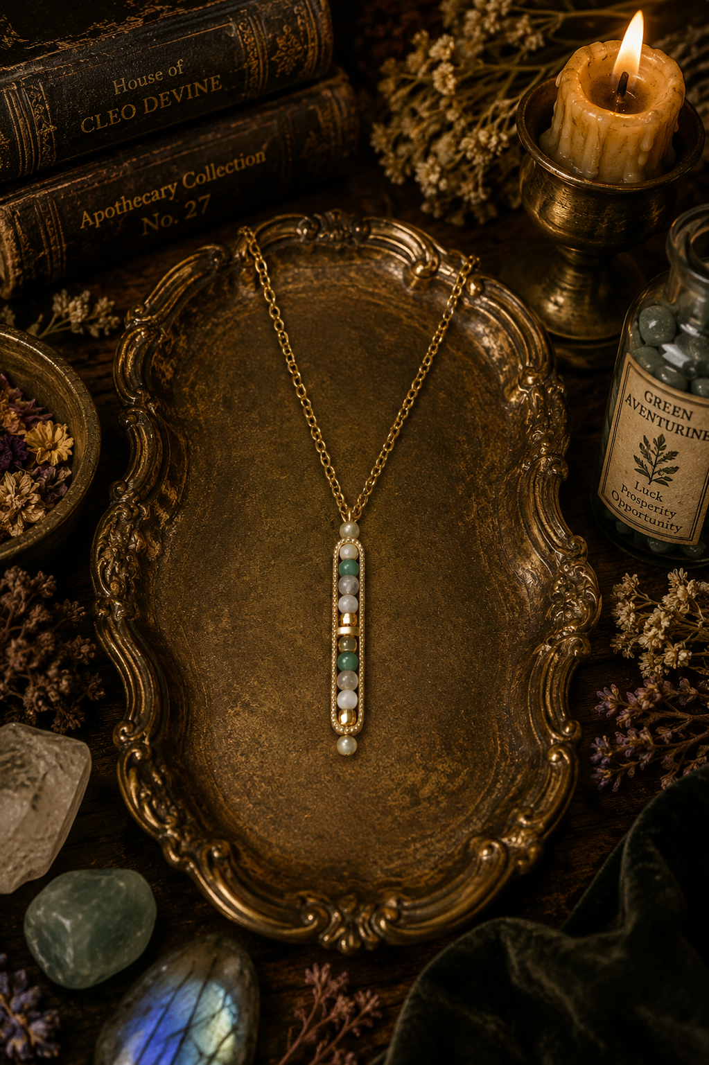 New Beginnings Crystal Bar Necklace | Growth, Clarity & Luck
