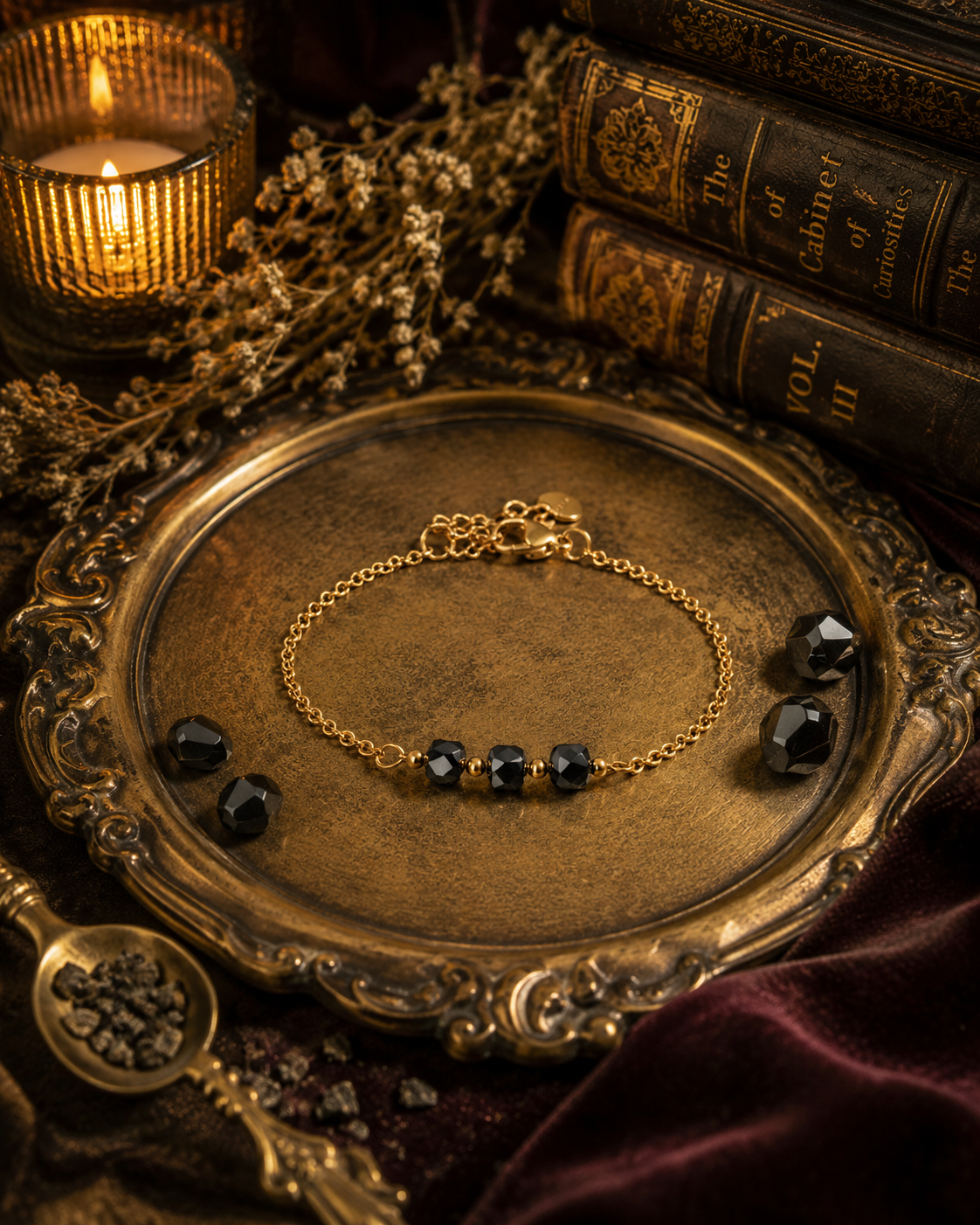 Black Obsidian Bead Bracelet | Truth, Protection & Shadow Work