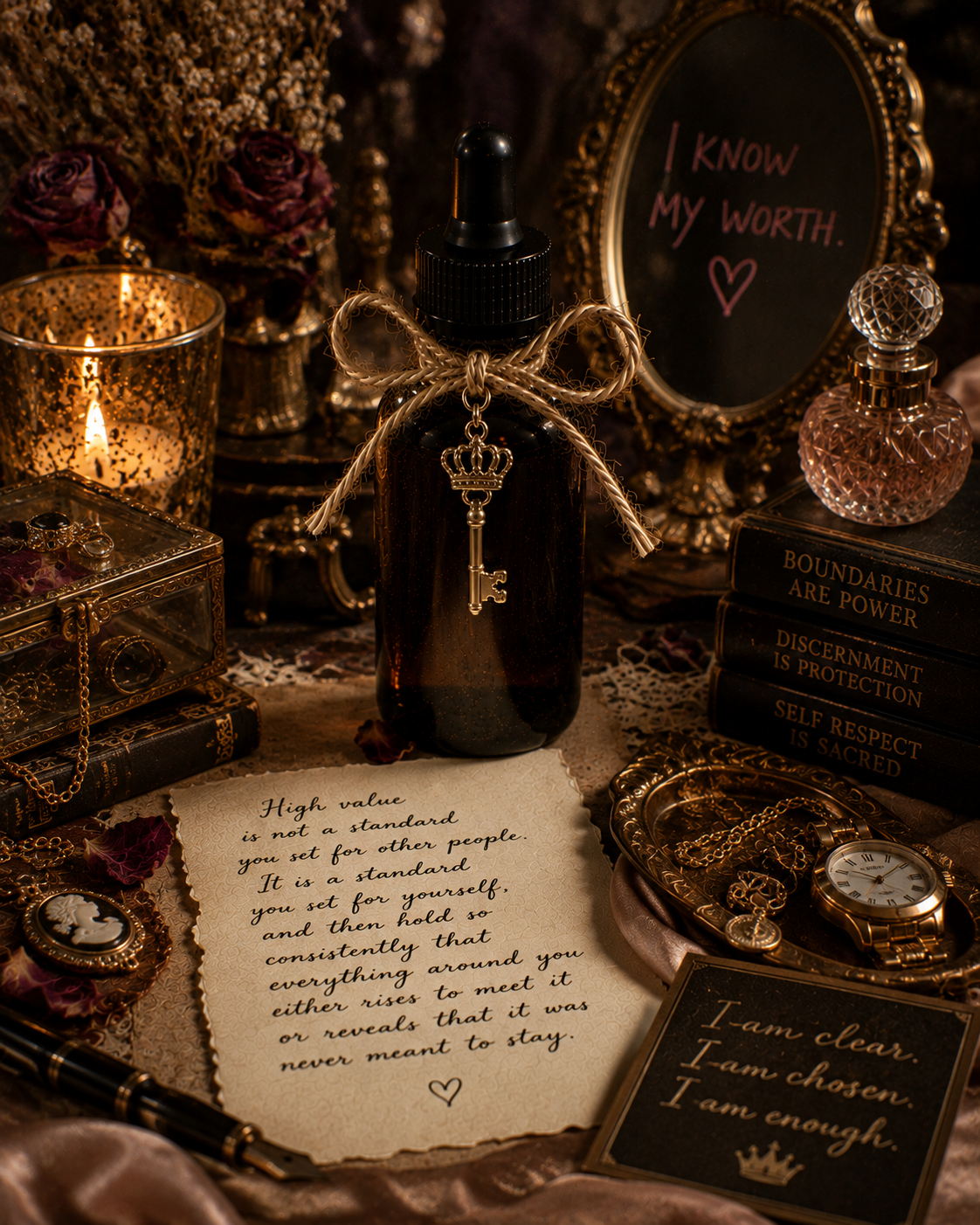 High Value Empowerment Ritual Oil | Self-Worth Healthy Boundaries Mutual Respect