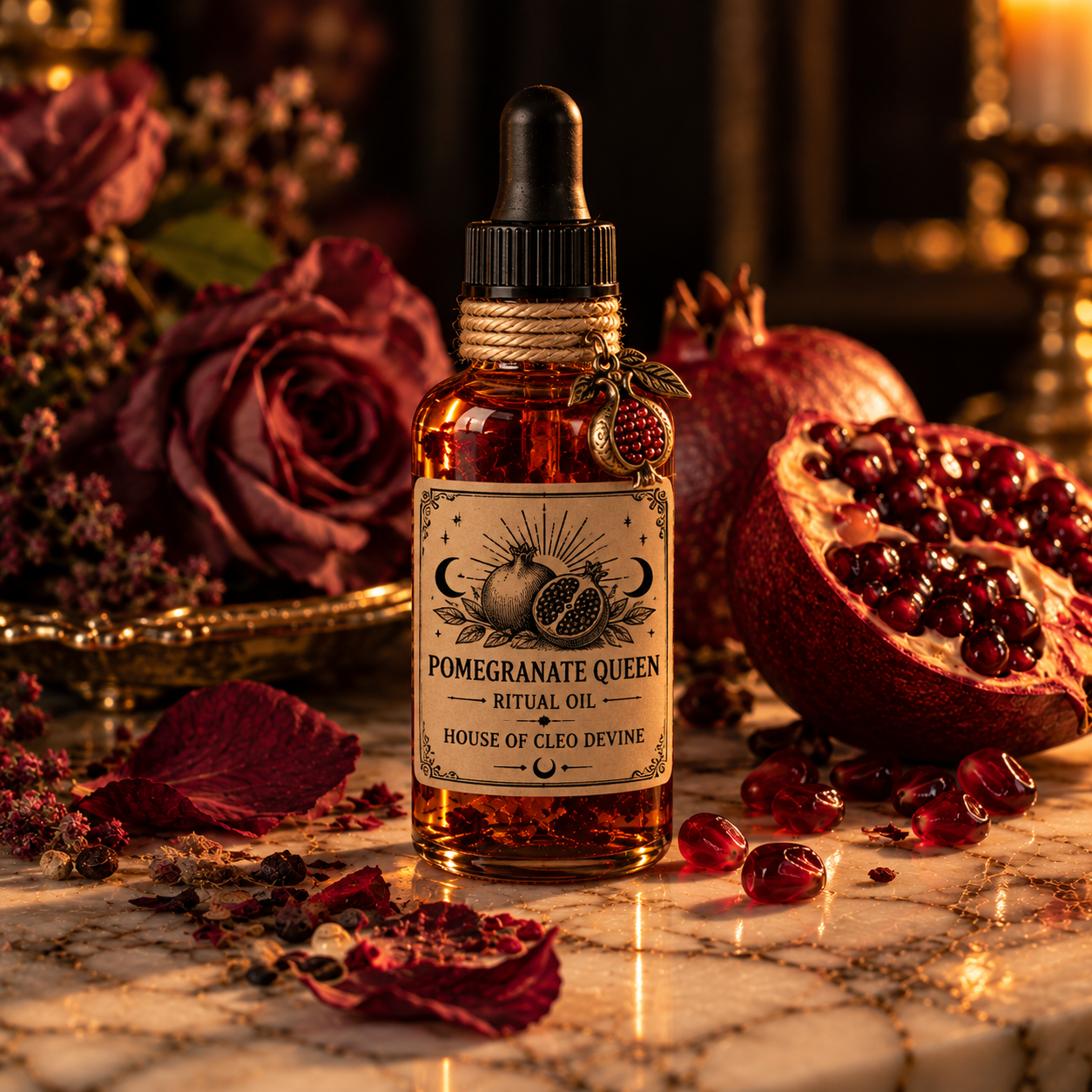 Pomegranate Queen | Persephone Goddess Ritual Oil | Underworld Ritual Oil