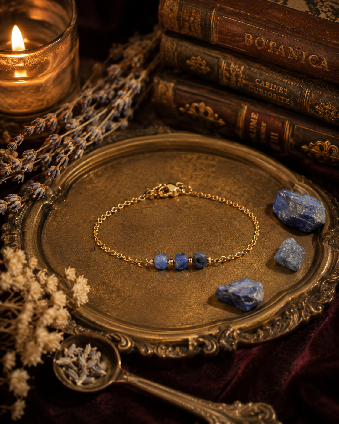 Sodalite Raw Bead Bracelet | Truth, Logic & Throat Chakra