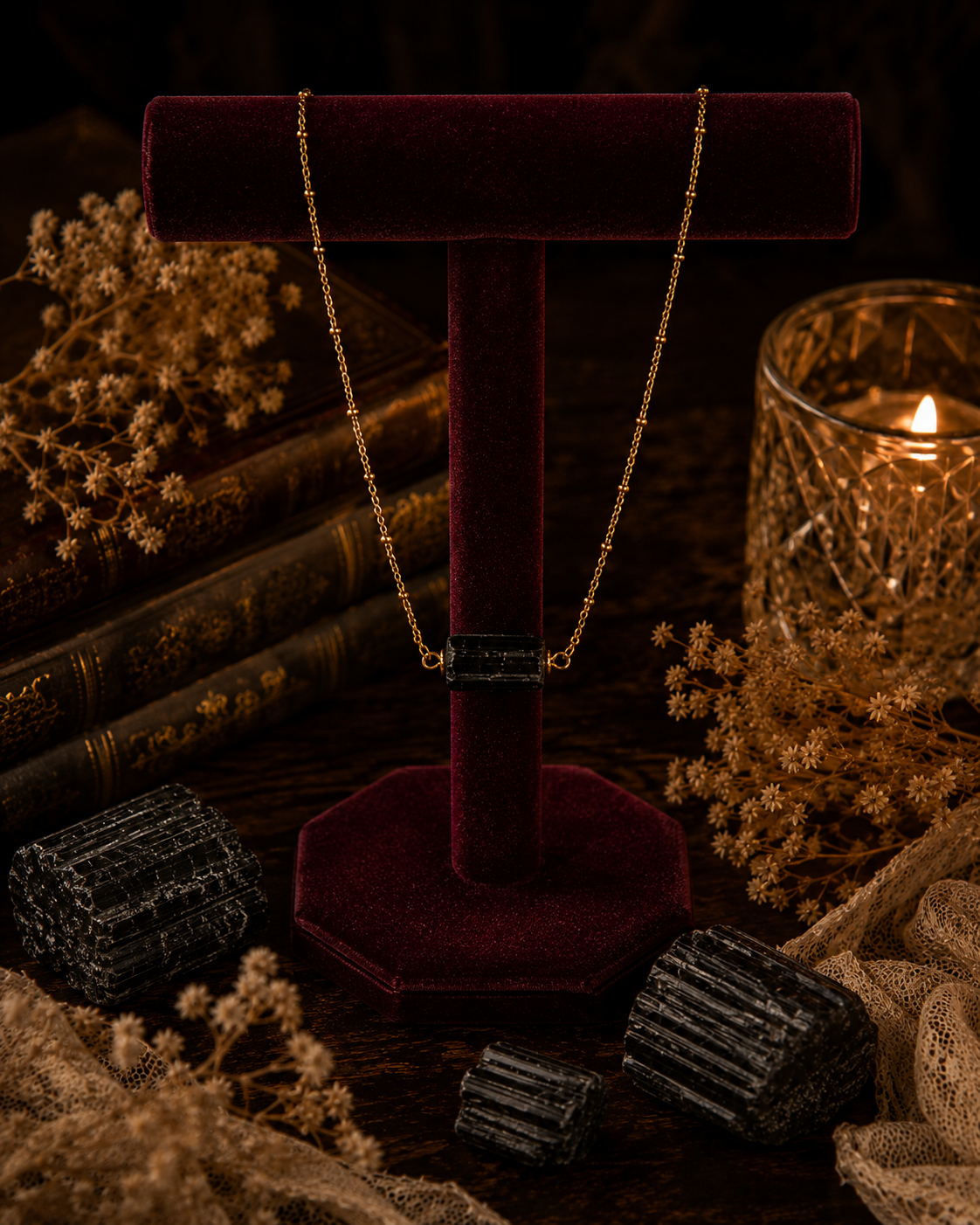 Black Tourmaline Necklace | Protection & Grounding Pendant