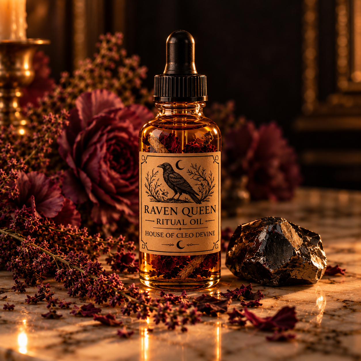 Raven Queen Ritual Oil | The Morrigan Oil for Victory