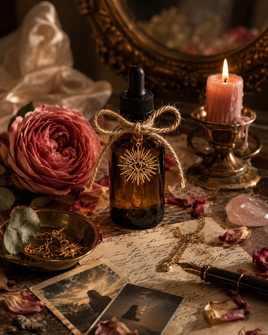 Twin Flame Journey Love & Attraction Ritual Oil | Personal Reflection Spiritual Growth and Trust in Divine Timing