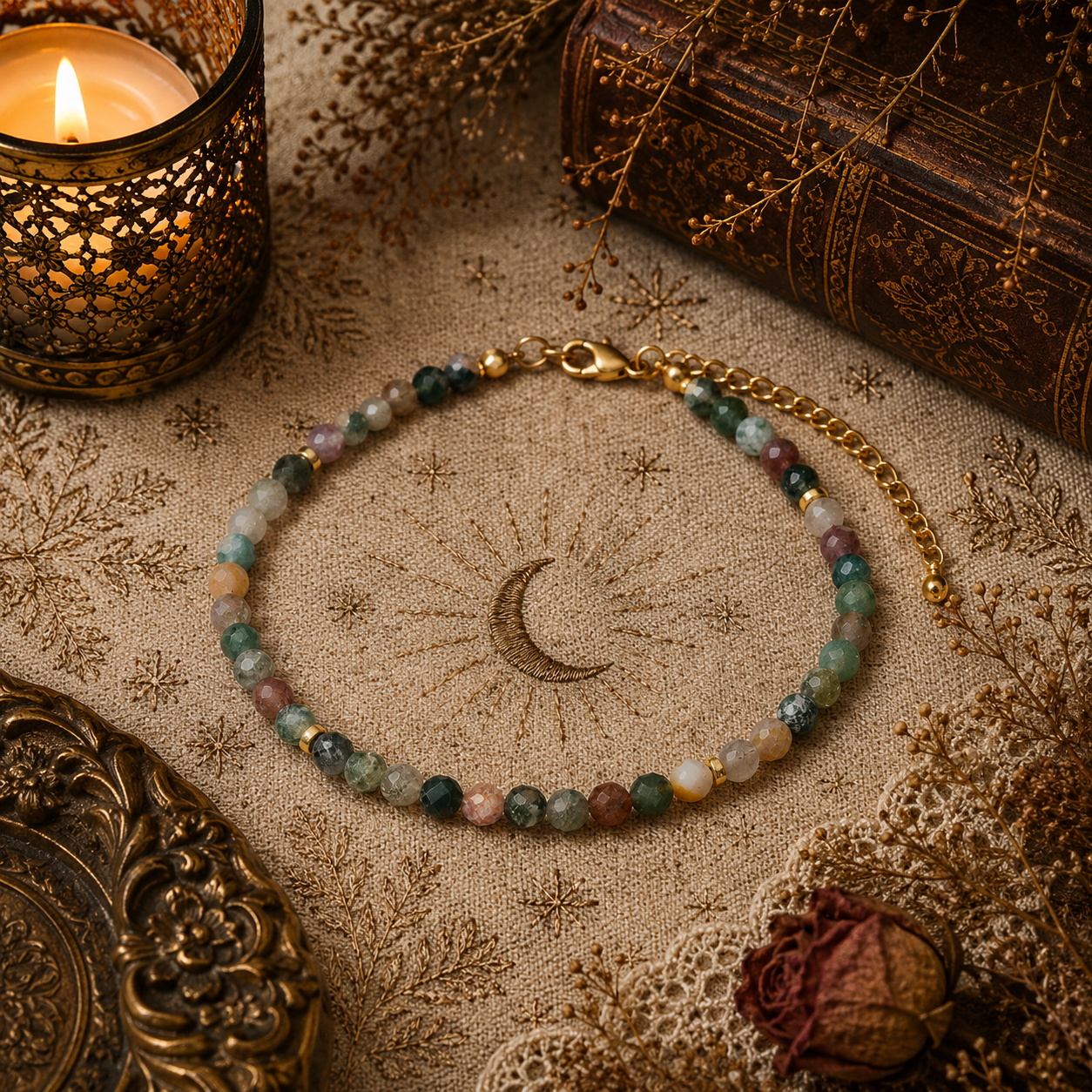 Indian Agate Bracelet | Balance, Stability & Earth Wisdom Stone