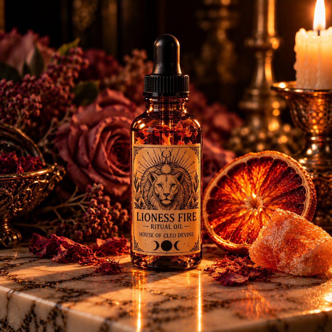 Lioness Fire Ritual Oil | Sekhmet Oil for Protection