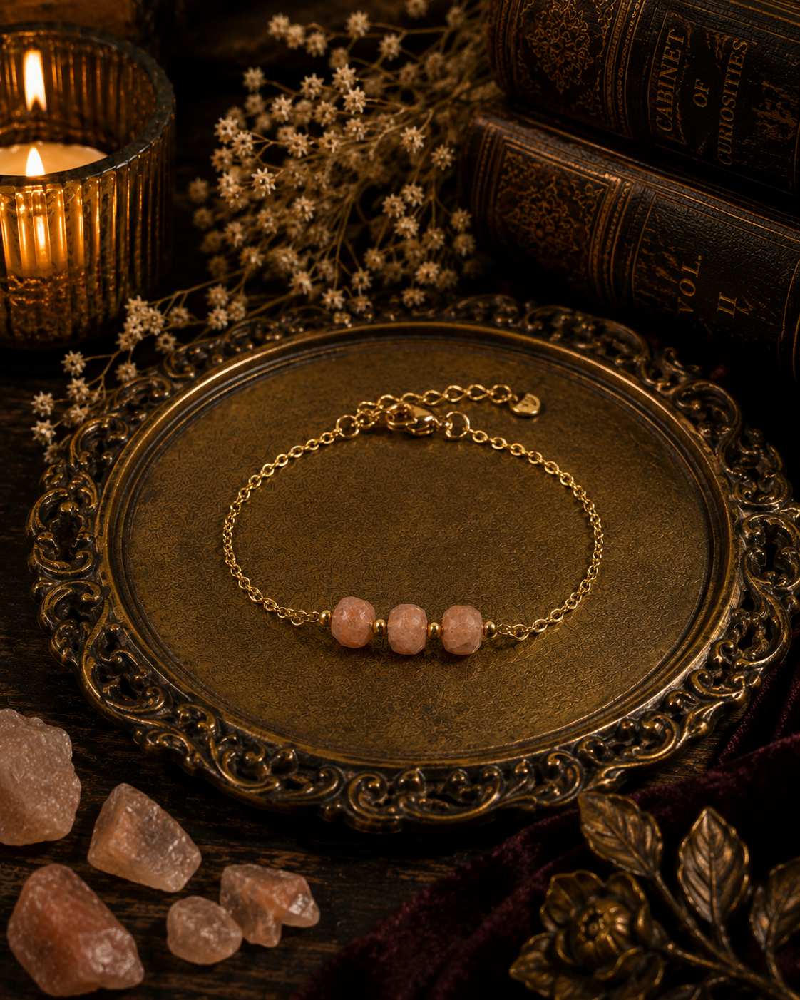 Sunstone Raw Bead Bracelet | Joy, Vitality & Sacral Chakra