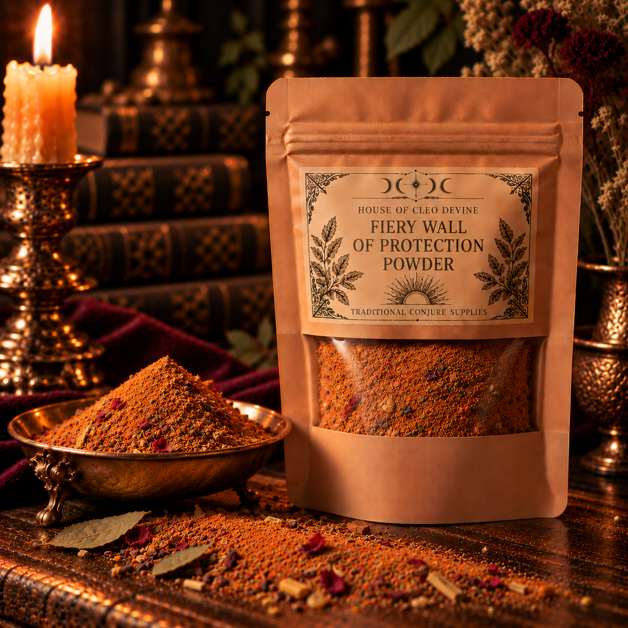 Fiery Wall of Protection Powder | Southern Conjure Powder for Strong Protection & Warding