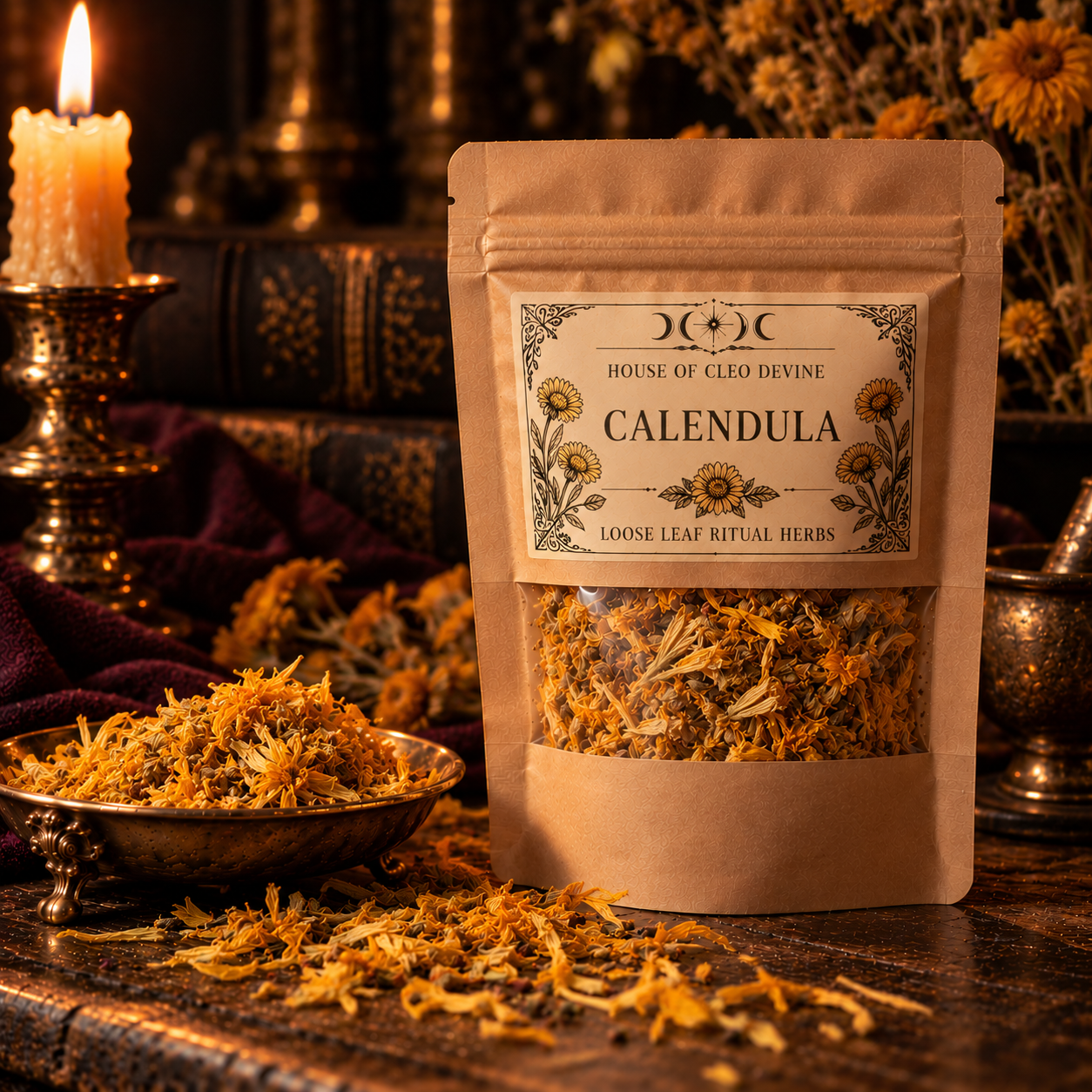 Calendula (Calendula officinalis) Flowers | Court Case Herb, Legal Victory, Prophetic Dreams