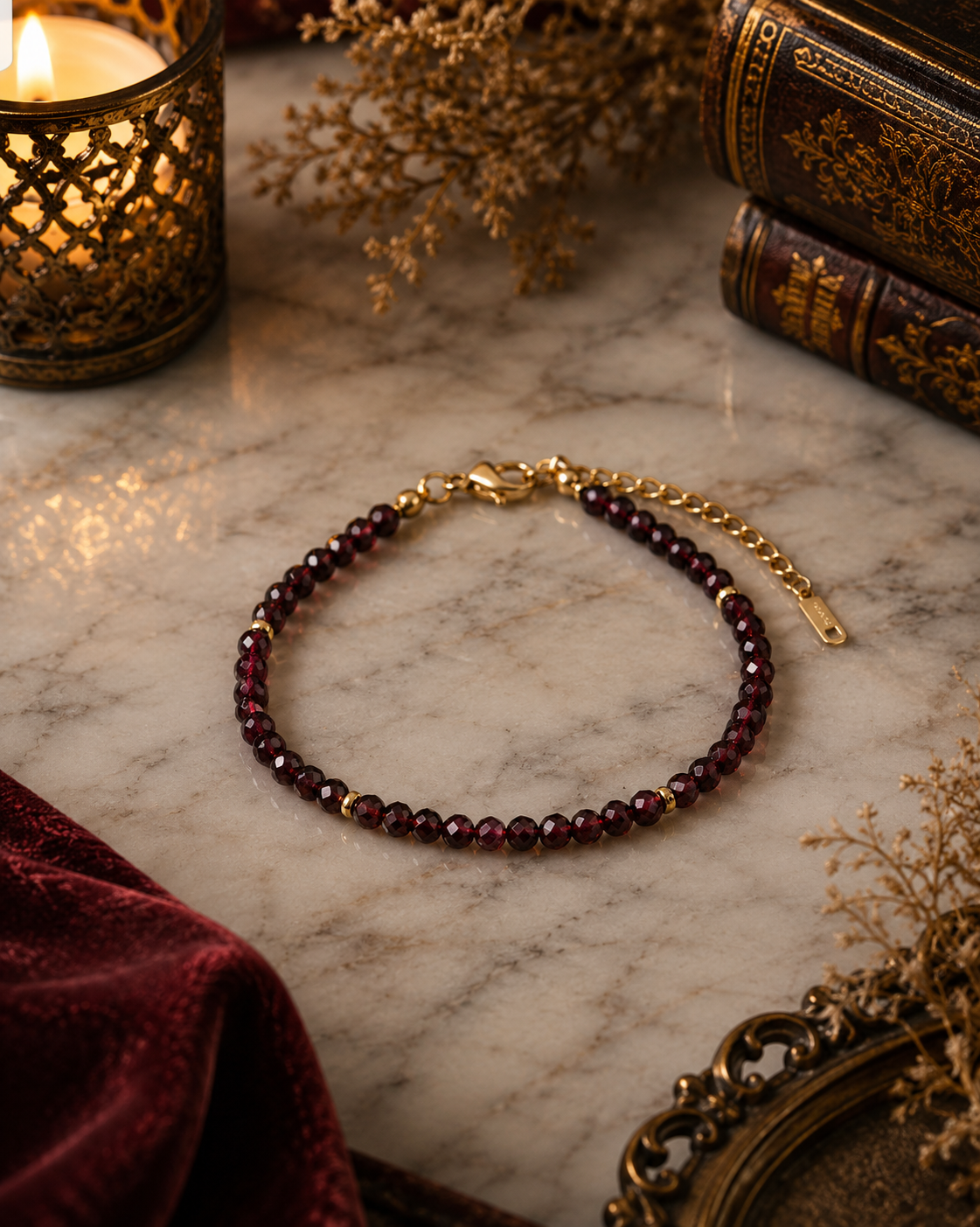 Garnet Bracelet | Passion, Vitality & Root Chakra Stone