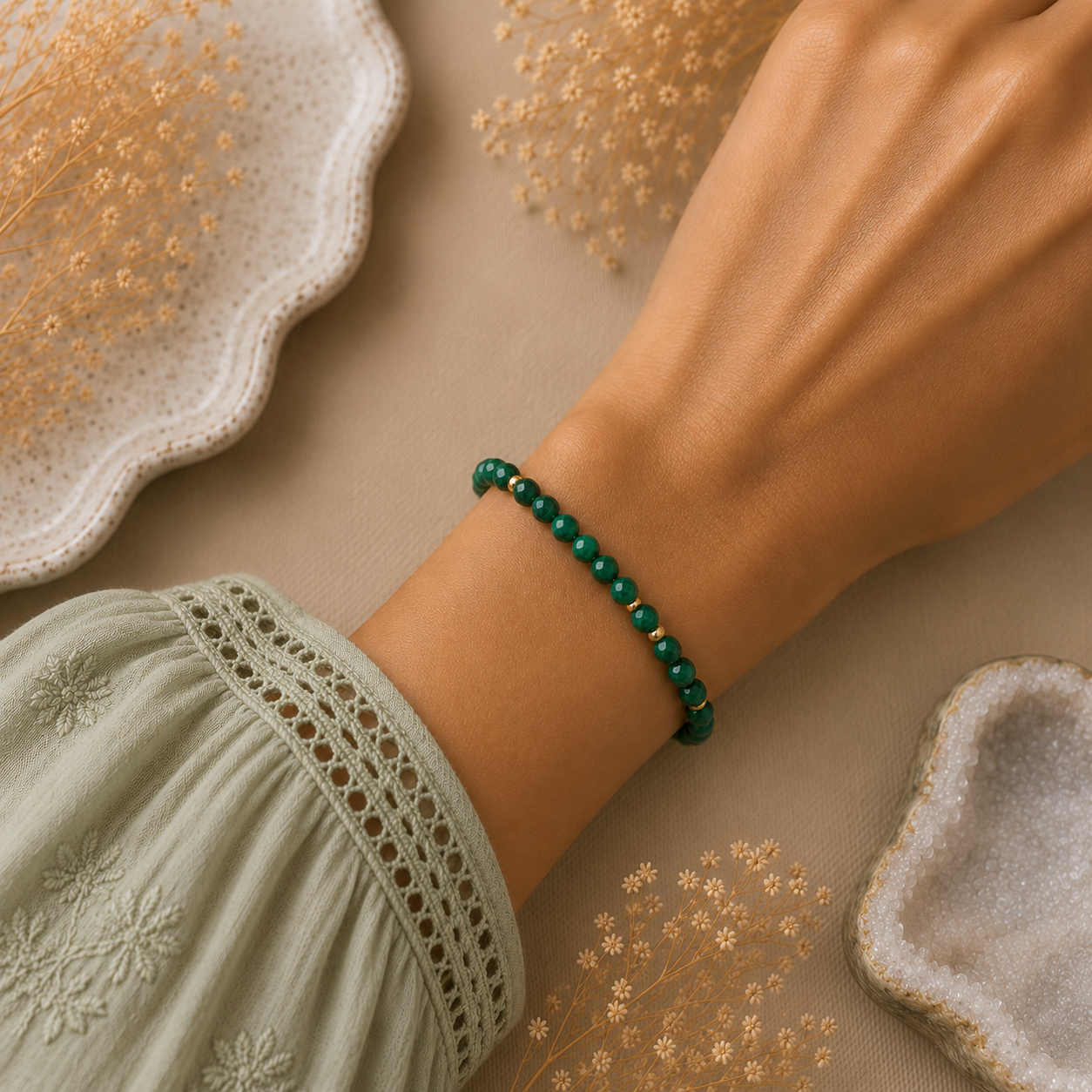 Malachite Bracelet | Transformation, Protection & Heart Stone