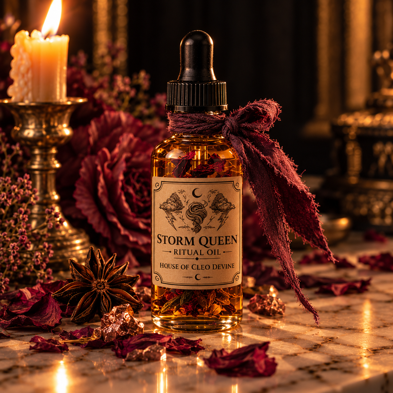 Storm Queen Ritual Oil | Oya Oil for Change & Courage