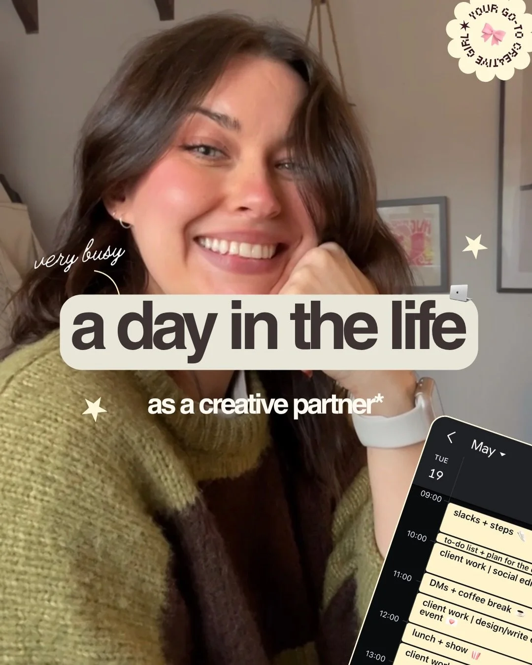 The only time i regret not having a niche, is when someone asks me to describe what I do in one sentence&hellip; 

So here&rsquo;s what the heck i get up to in a day as a creative partner who works with multiple founders!

The variety is forever my f
