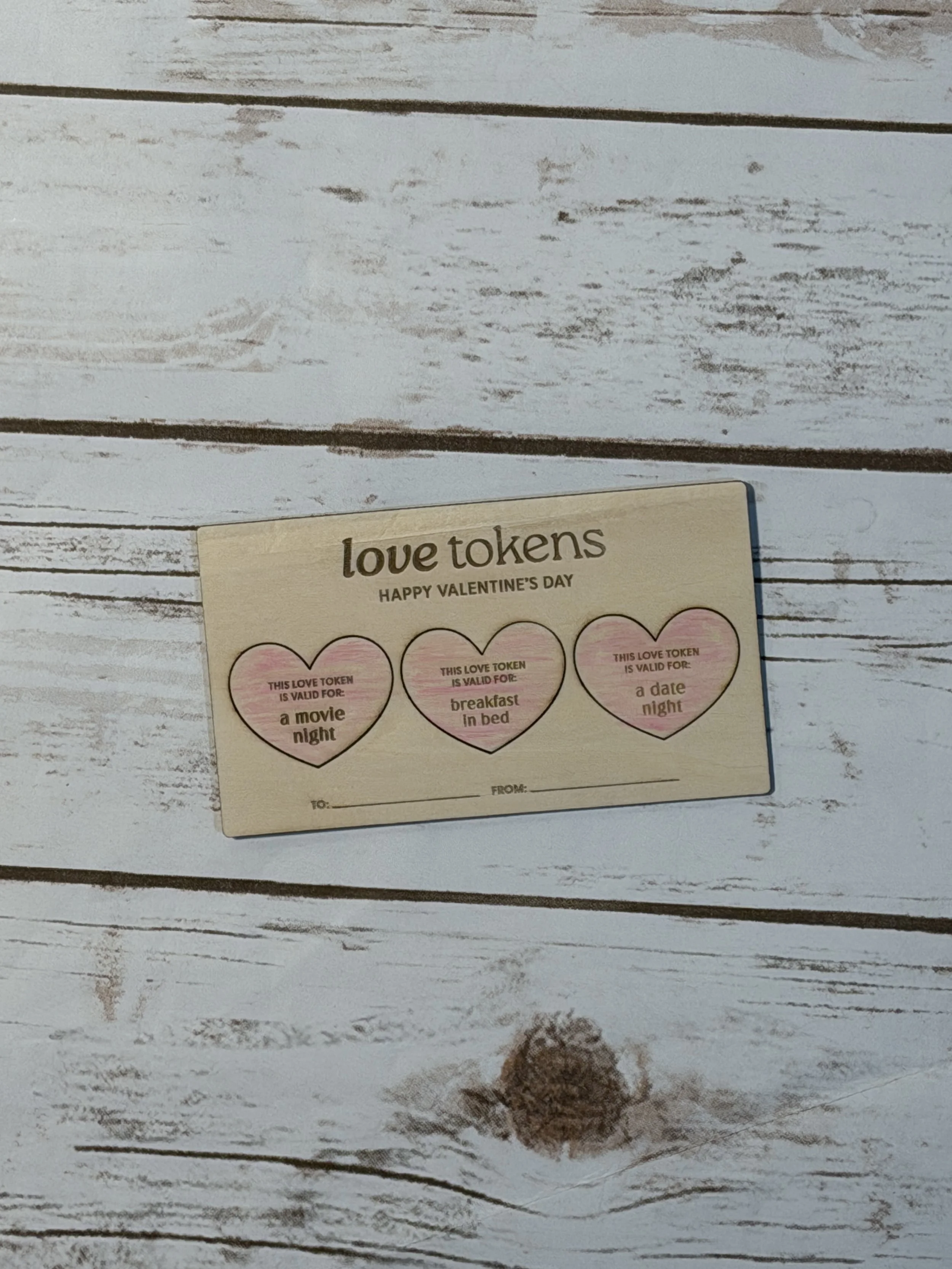 4x6 Customizable Love Tokens