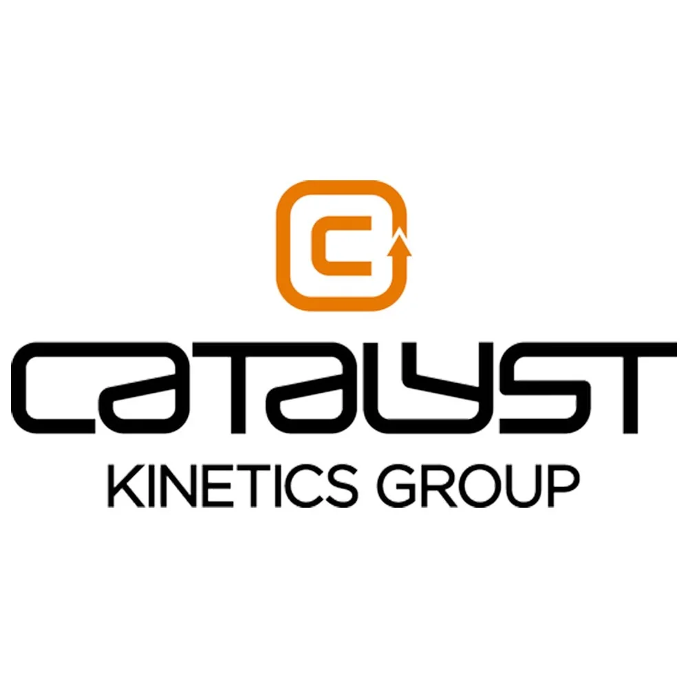 Logo of Catalyst Kinetics Group featuring a stylized orange 'C' with an arrow, and black text of the company name and slogan.
