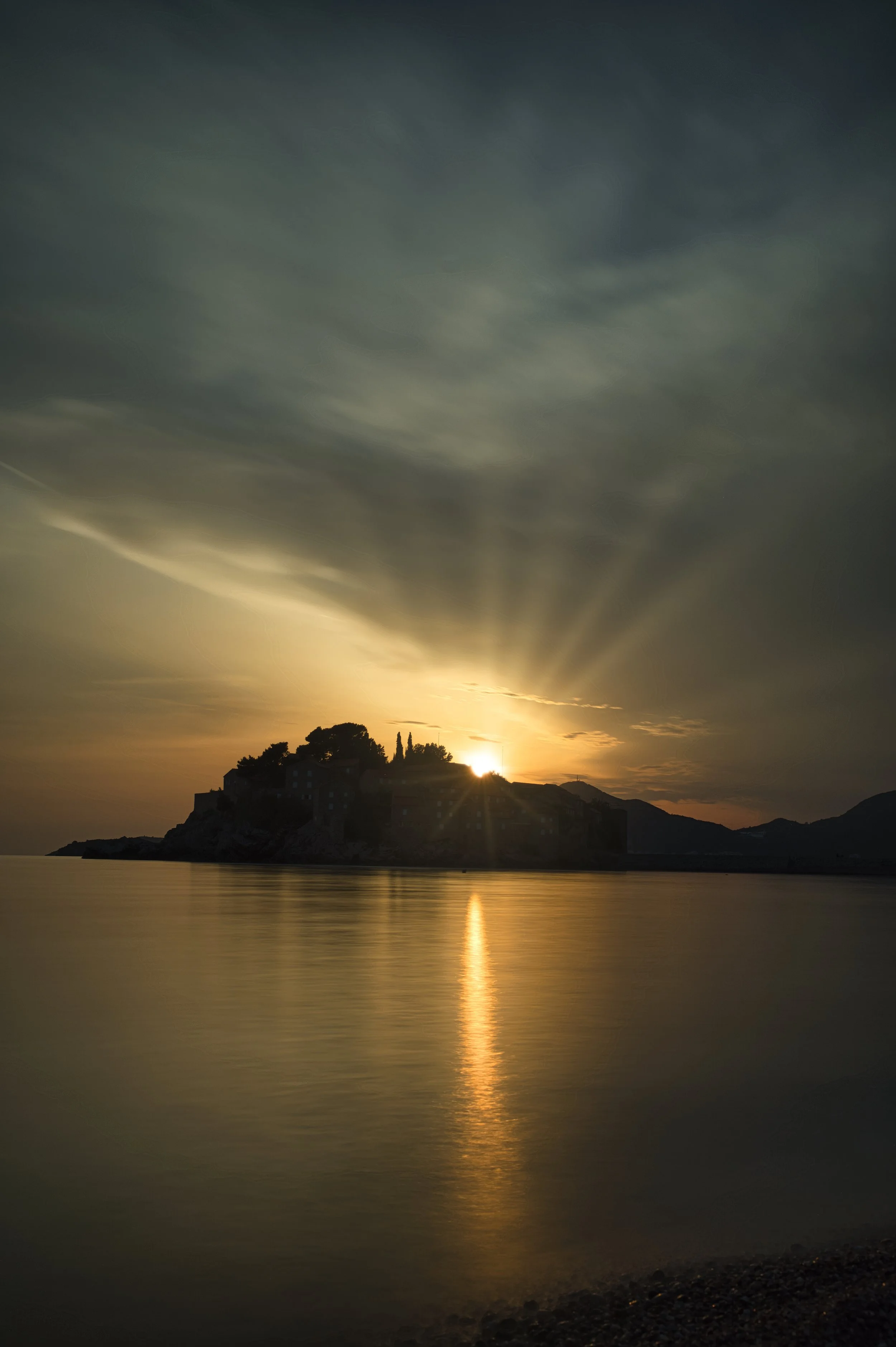 Sunset at Sveti Stefan
