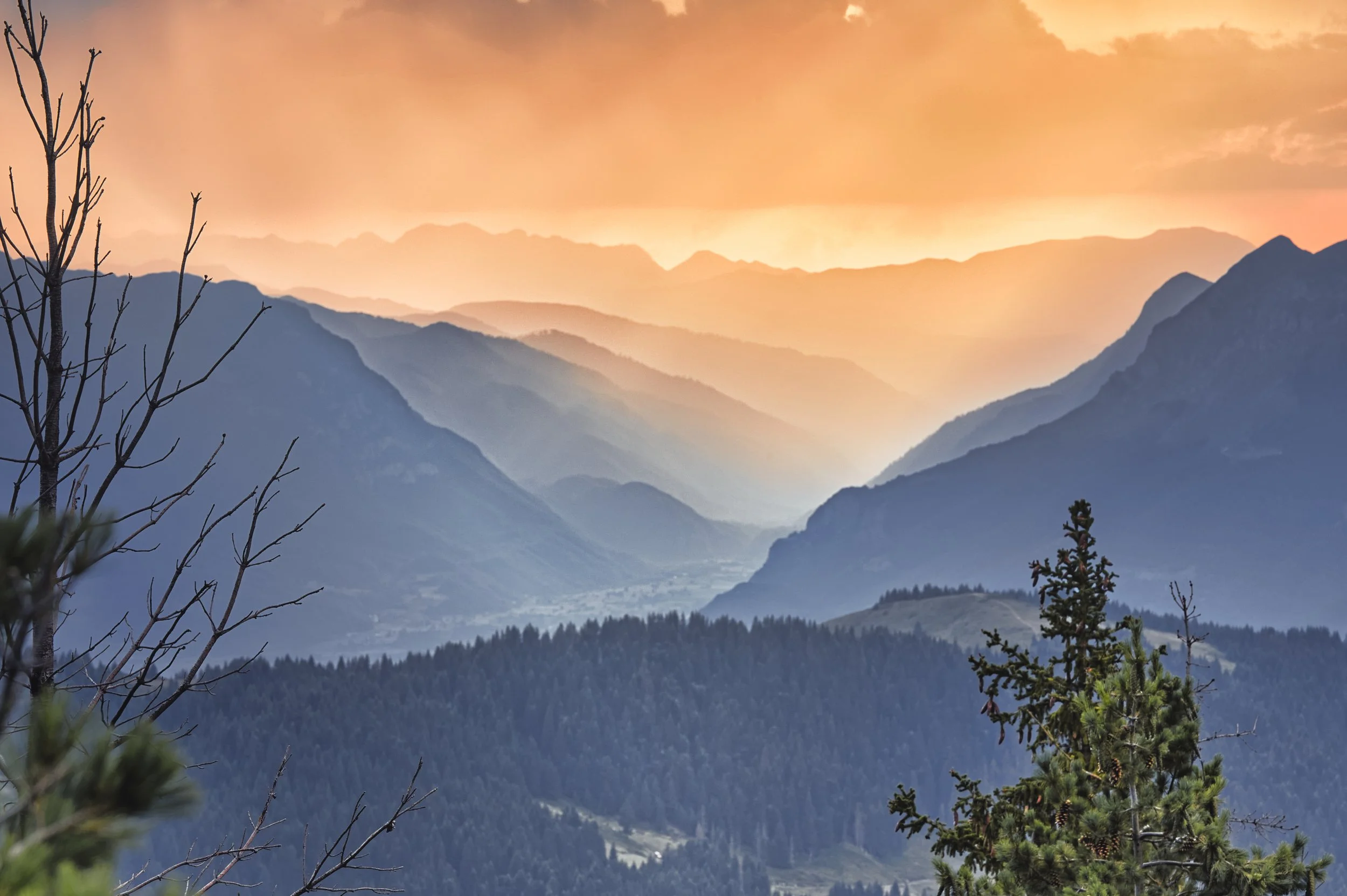 Prokletije mountains sunset