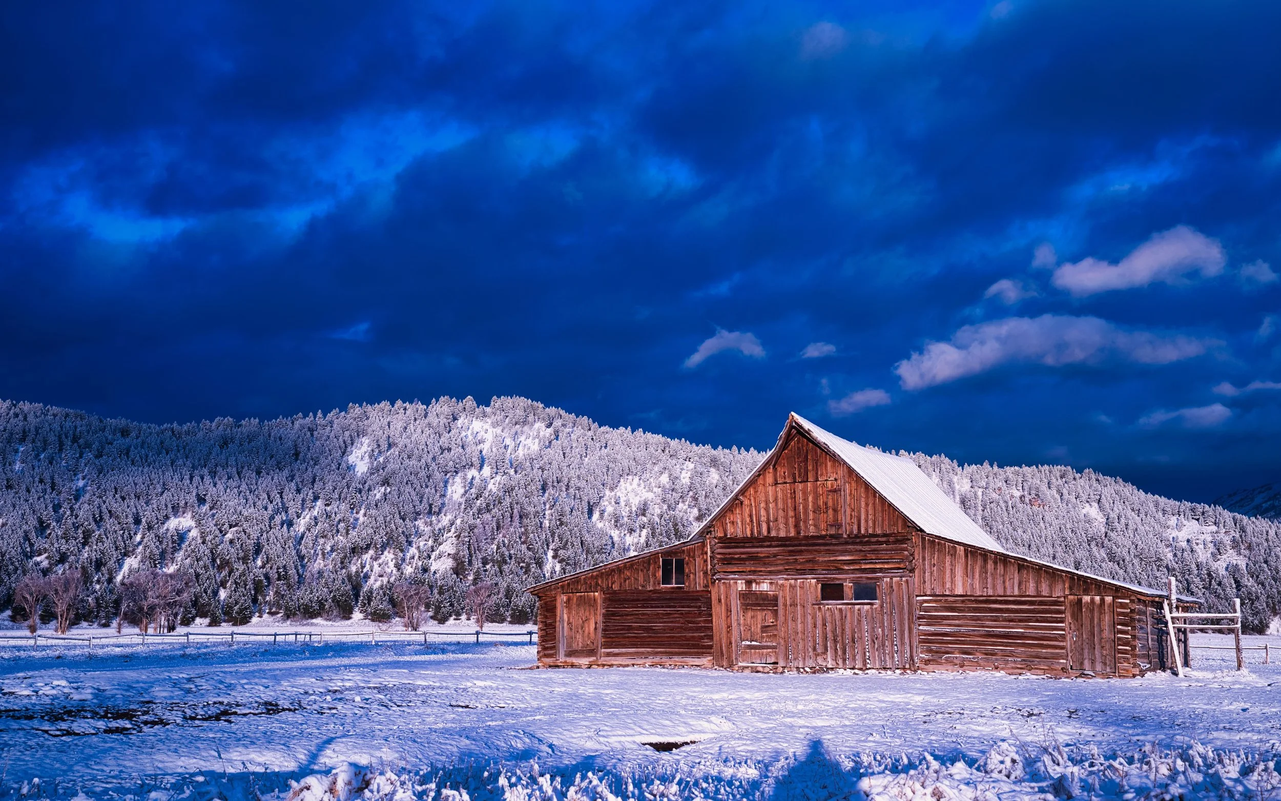 Snow capped T.A. Mouton Barn