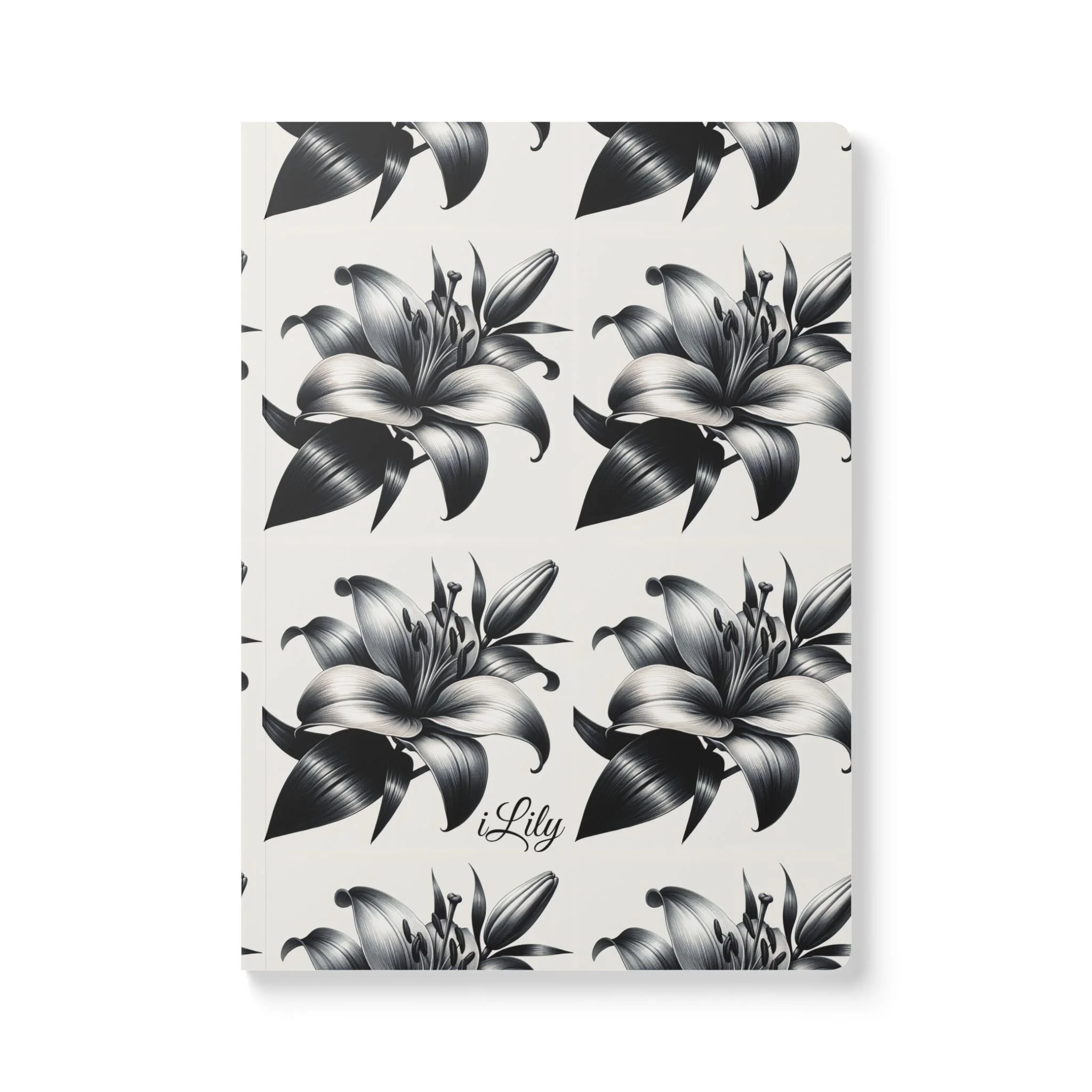 iLily "Luxor Lily" Lined , Elegant Floral Journal for Writers, soft cover Notebook