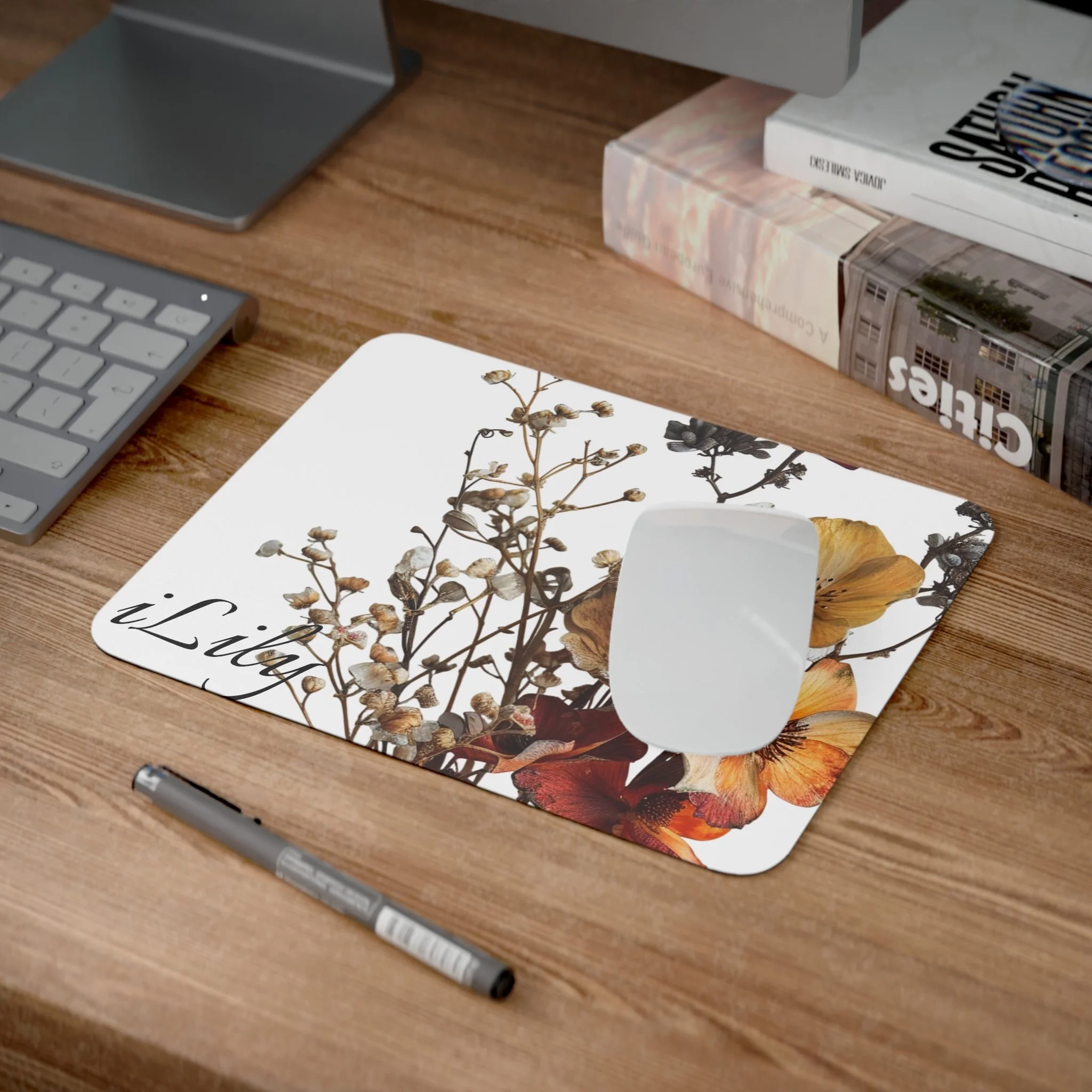 iLily Floral Desk Mouse Pad