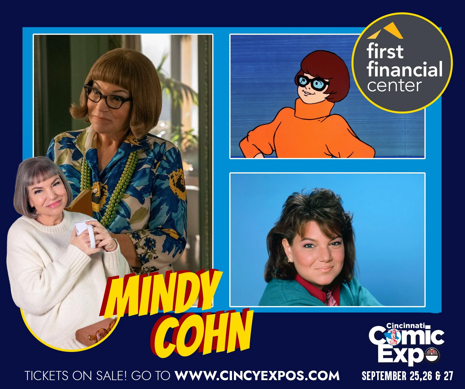 "Jinkies!"

Mindy Cohn is the next guest announced for the 2026 Cincinnati Comic Expo!

Mindy was introduced to many fans in her role as Natalie Green on The Facts of Life and Diff'rent Strokes. She followed that with appearances on 21 Jump