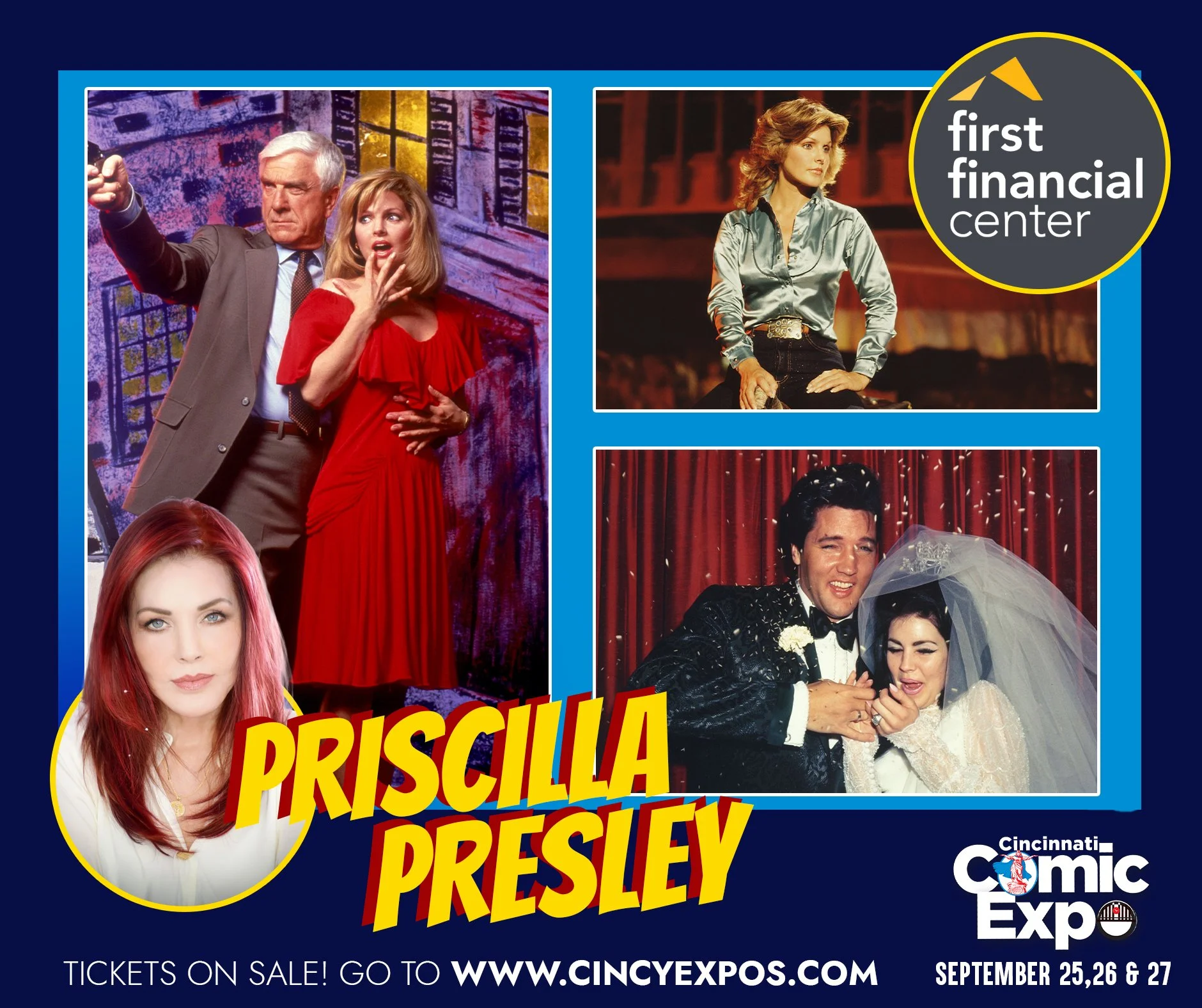 "Frank, if you're going to be blown to bits, I want to be here with you."

Priscilla Presley will be meeting fans at the 2026 Cincinnati Comic Expo!

Priscilla Presley became an instant audience favorite portraying Jenna Wade on Dallas, the