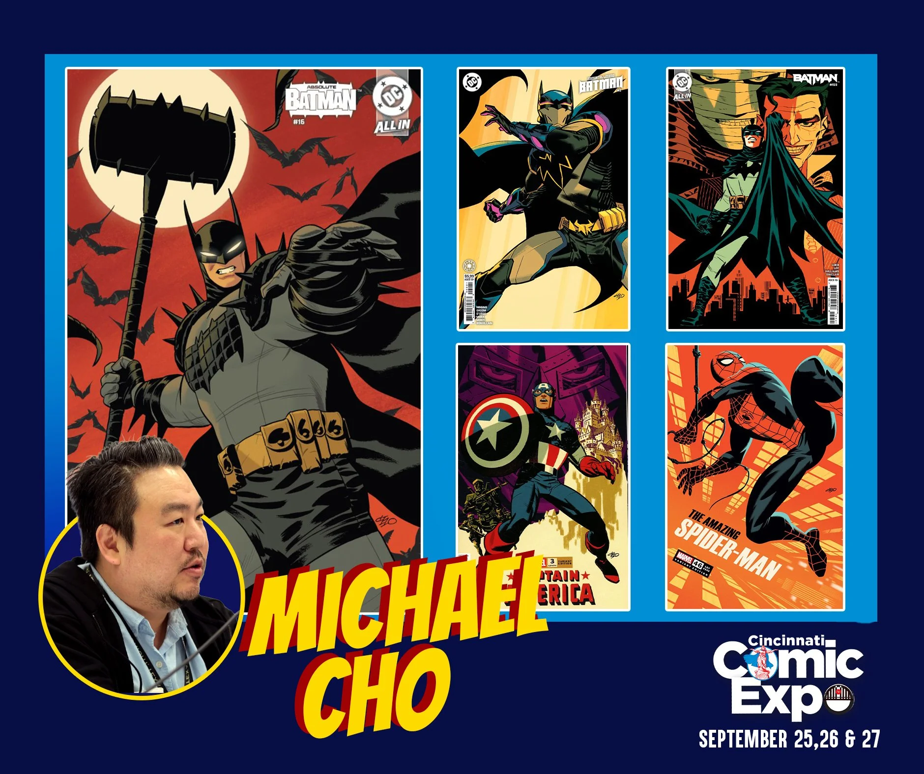 Artist Michael Cho is the next addition to the 2026 Cincinnati Comic Expo!

Michael is a freelance cartoonist/illustrator based in Toronto. He has drawn stories for books such as Batman Black and White for DC and X-Men First Class for Marvel. His com