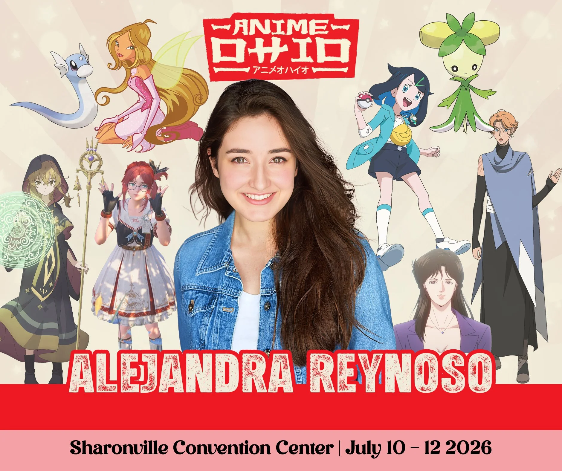 Alejandra Reynoso is the next addition to the lineup for Anime Ohio 2026!

Alejandra is a Hermes Award-winning voice actress best known for her work on
Castlevania (the first-ever video game adaptation to be certified "FRESH" on Rotten Toma