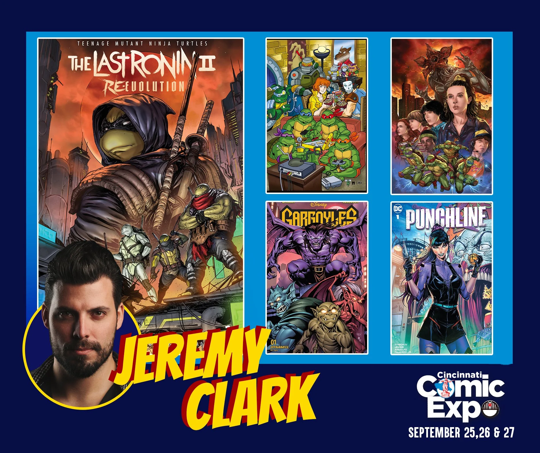 Artist Jeremy Clark will be in town for the 2026 Cincinnati Comic Expo!

Jeremy is a professional comic book inker working for major publishing companies such as DC, Image, IDW, Boom, Dynamite, Coffin Comics, Aftershock, Titan, Source Point Press, Sc