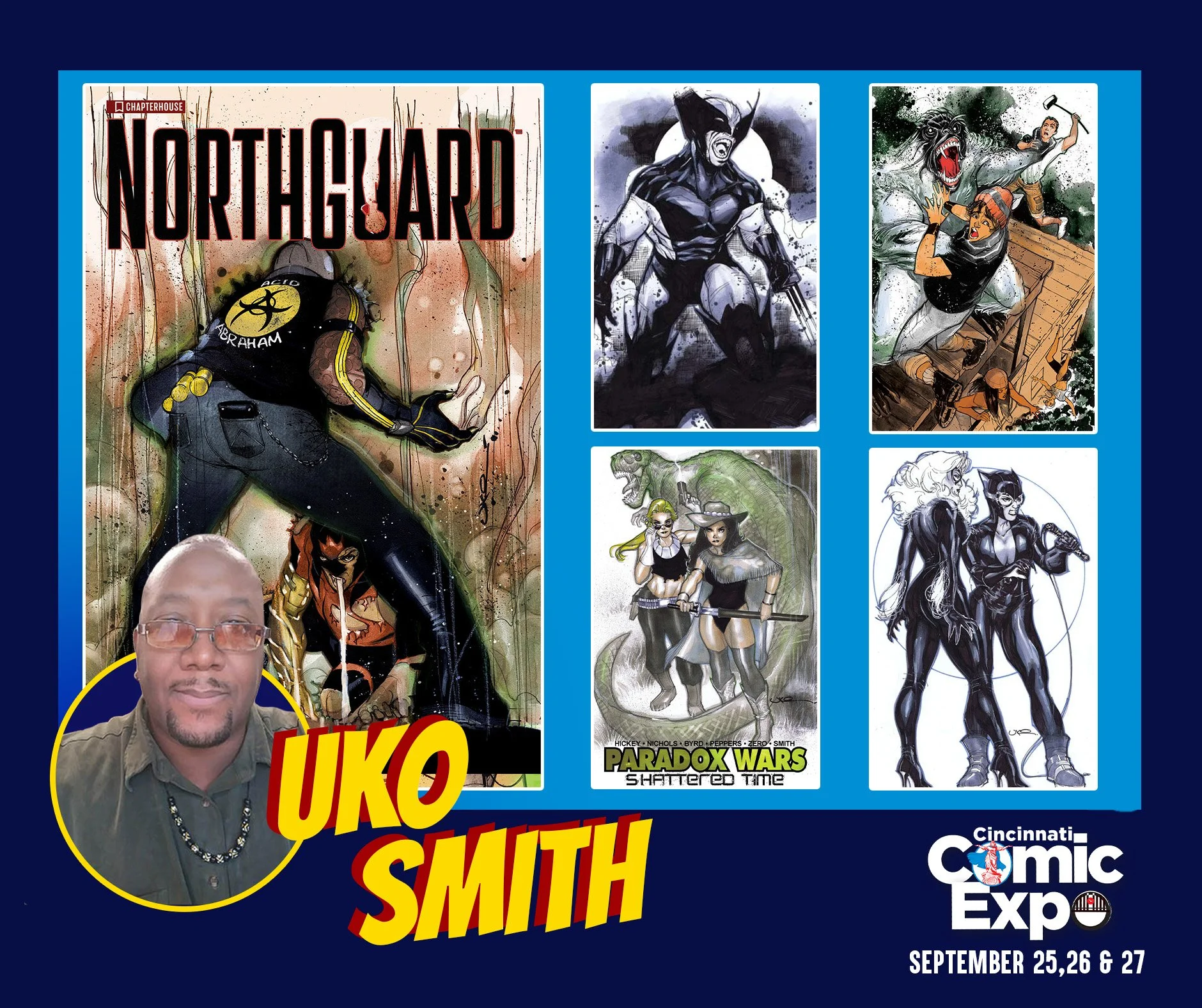 Artist Uko Smith is the latest addition for the 2026 Cincinnati Comic Expo!

Uko Smith graduated from the Columbus College of Art and Design with a degree in illustration/design and a minor in fashion. Uko is becoming known for his unique style for t