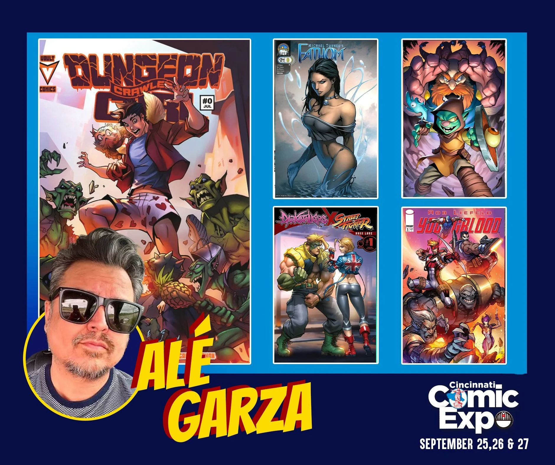 Artist Al&eacute; Garza is attending his first Cincinnati Comic Expo this year!

At the age of 18, he started working for Wildstorm, and quickly moved on to working with writers like Chris Claremont and Judd Winick. His work has been seen in various 