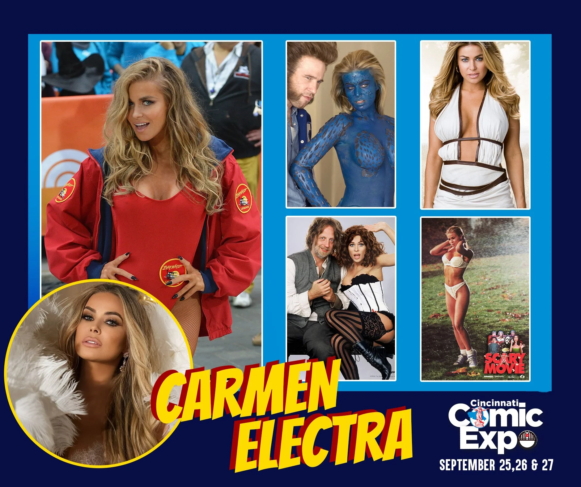 "Lani McKenzie is on duty, and she is not letting anything ruin the vibe."

Carmen Electra is returning home for the 2026 Cincinnati Comic Expo! 

After graduating Princeton High School and performing at the Kings Island stage show, Carmen 