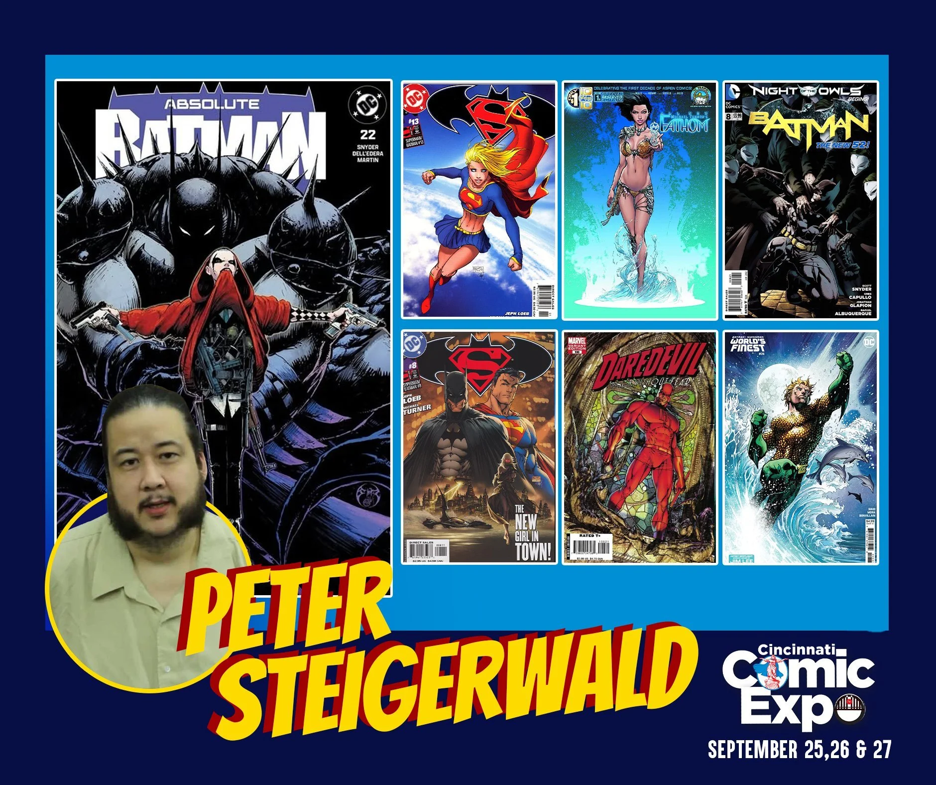 Aspen Comics co-owner and artist Peter Steigerwald will be attending the 2026 Cincinnati Comic Expo!

Peter started with Top Cow Productions working on Witchblade and Fathom. He moved to Aspen Comics to be Vice President pf Publishing, as well as col