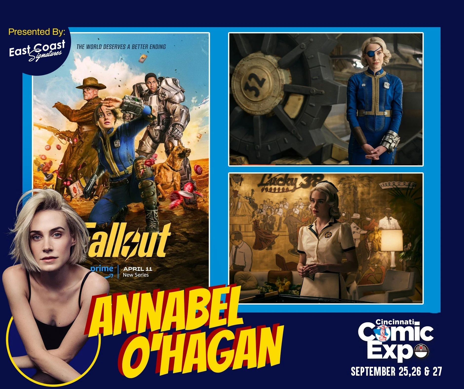 "Cod, ham, cheese and rice!"

Annabel O'Hagan is making her signing convention debut in attending the 2026 Cincinnati Comic Expo! Annabel's appearance is in partnership with @eastcoastsignatures.
Fans all over know Annabel for her portrayal