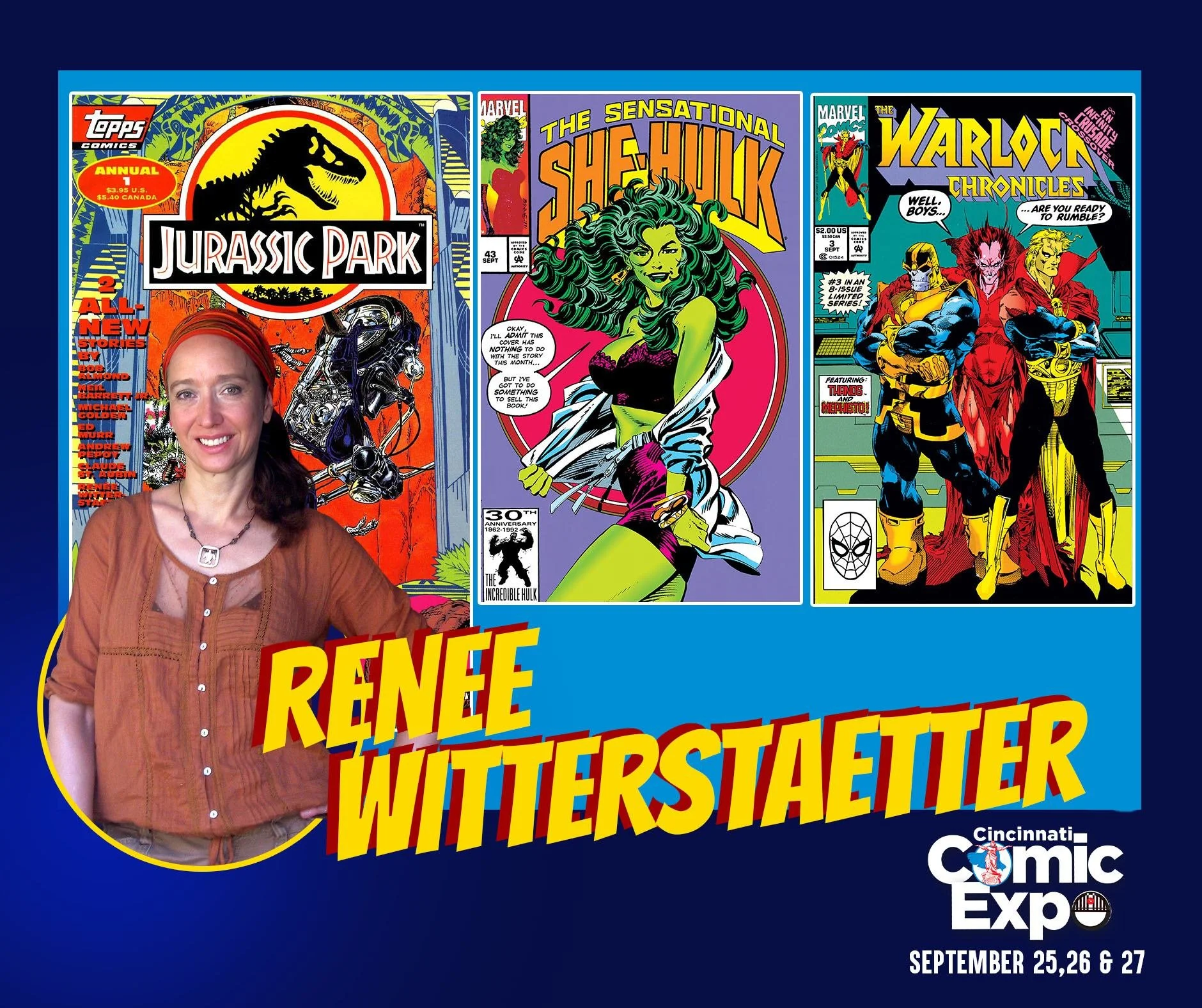 Ren&eacute;e Witterstaetter returns to the Queen City for the 2026 Cincinnati Comic Expo!

Writer, editor, colorist and publisher Ren&eacute;e Witterstaetter has acted as editor on such books as Thanos Quest, Guardians of the Galaxy, Hercules, Xena, 