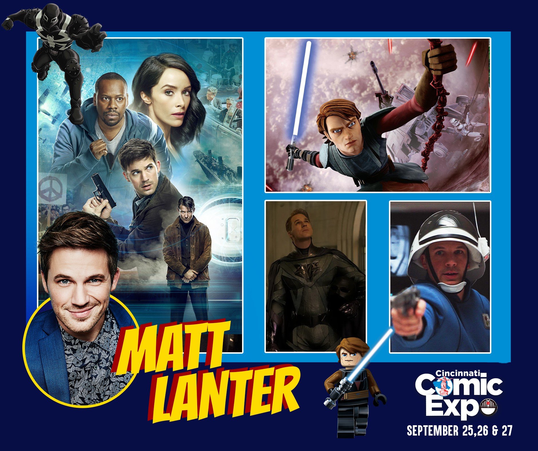 "If I am getting into trouble for this, you're gonna take some of the blame." 

Matt Lanter is returning to join us for the 2026 Cincinnati Comic Expo! 

Matt is highlighted with his portrayal as Anakin Skywalker in several Star Wars projec