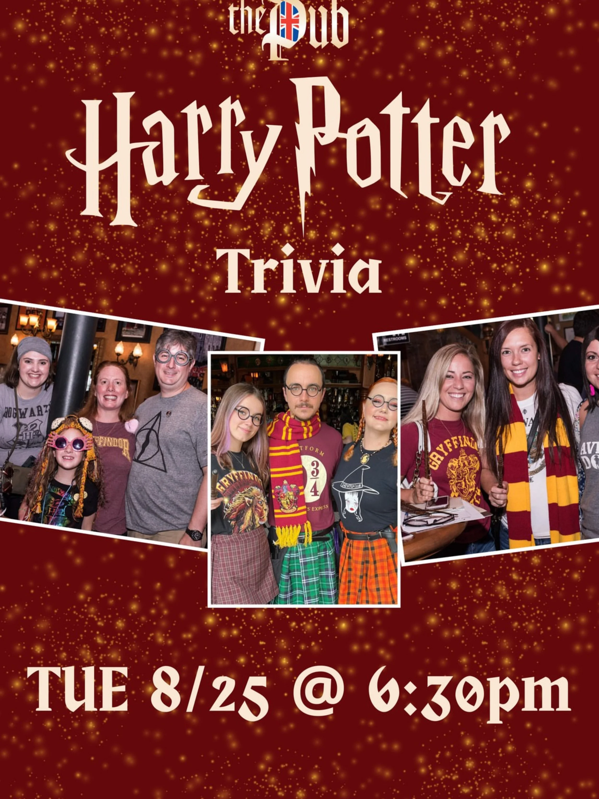 Tomorrow night! Harry Potter Trivia at @thepubcrestviewhills .