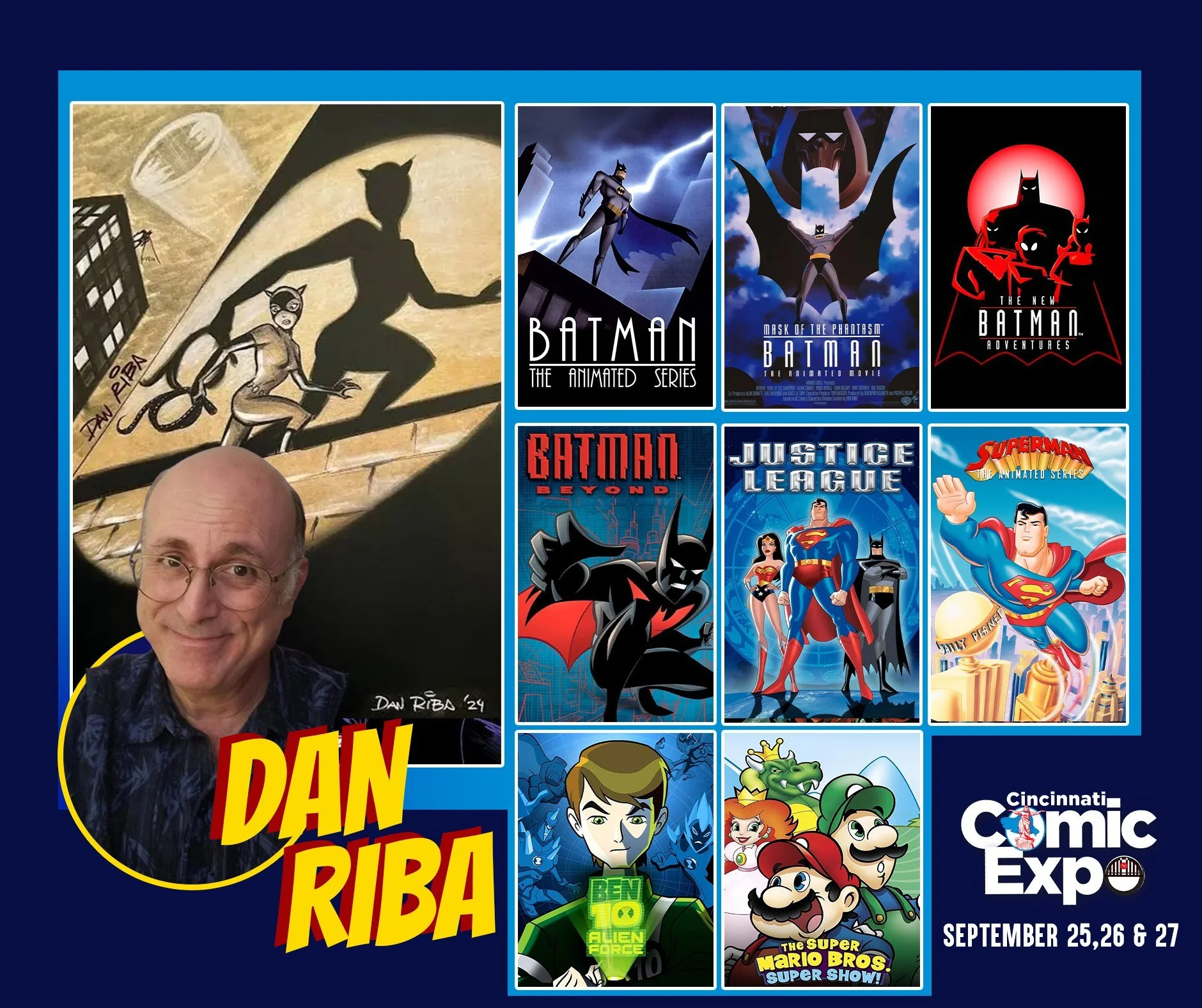 Artist and director Dan Riba will be a guest at the 2026 Cincinnati Comic Expo!

Dan Riba is an Emmy winning animation director with over 35 years in the industry. He has worked as a character designer, storyboard artist, and assistant animator&helli