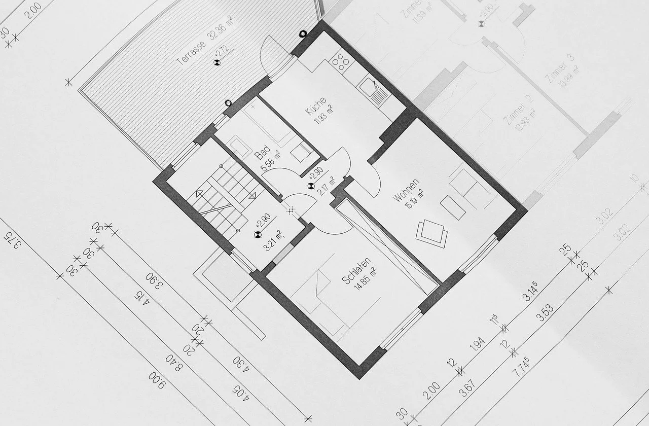 CAD floor plan drawing