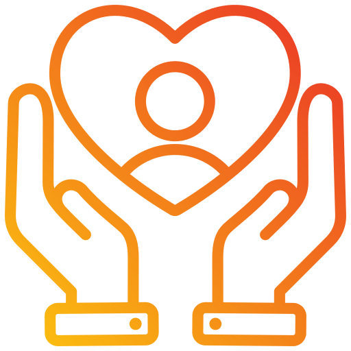 A stylized, abstract 3D icon of a clipboard with a checkmark, rendered in orange and yellow gradient colors.