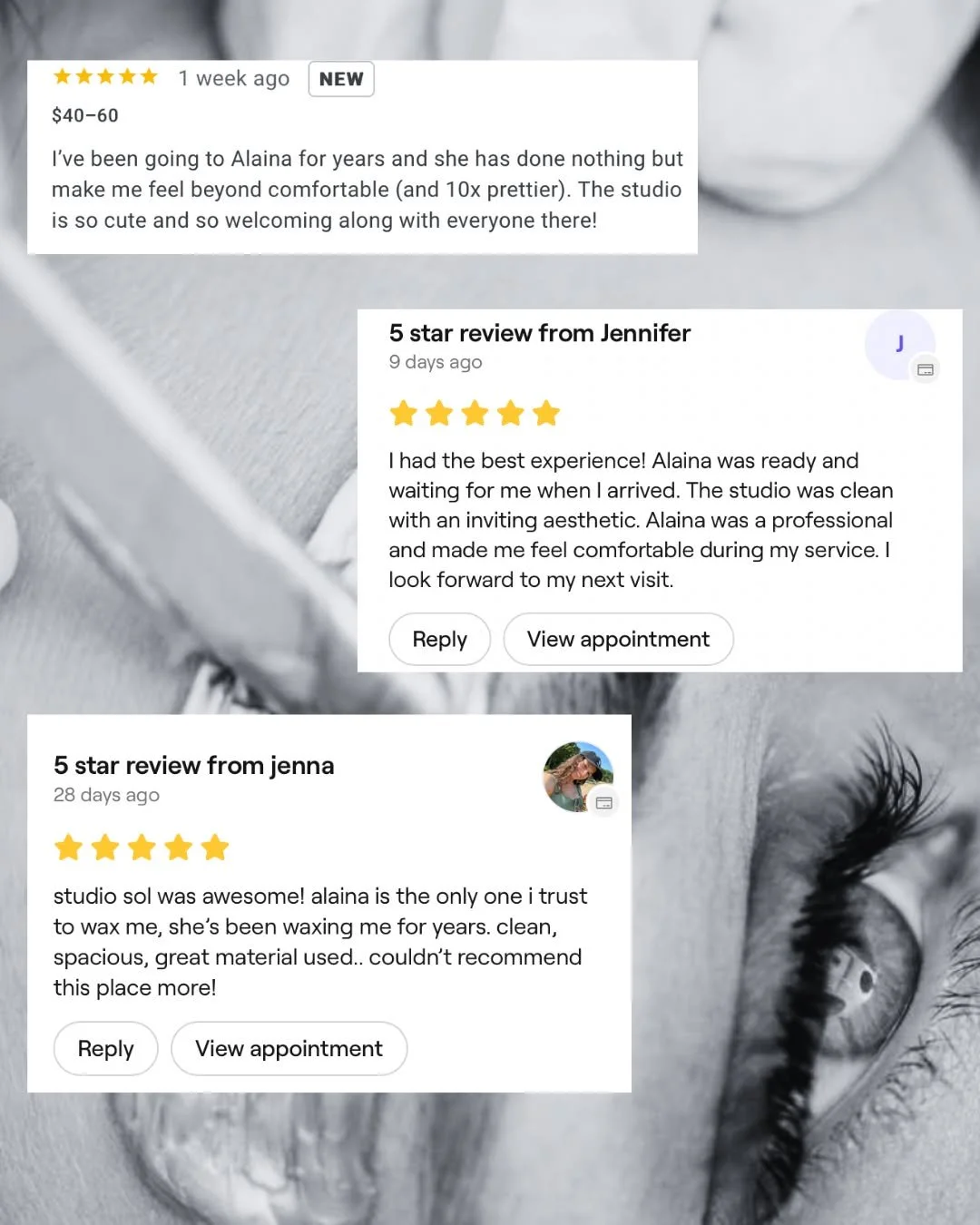 Waxing is personal, and we&rsquo;re so grateful you love + trust your wax girl Alaina🕊️✨