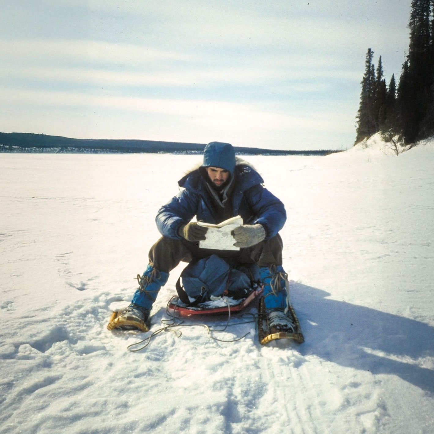Reviewing the map on the Churchill River. (image 2 of 18)