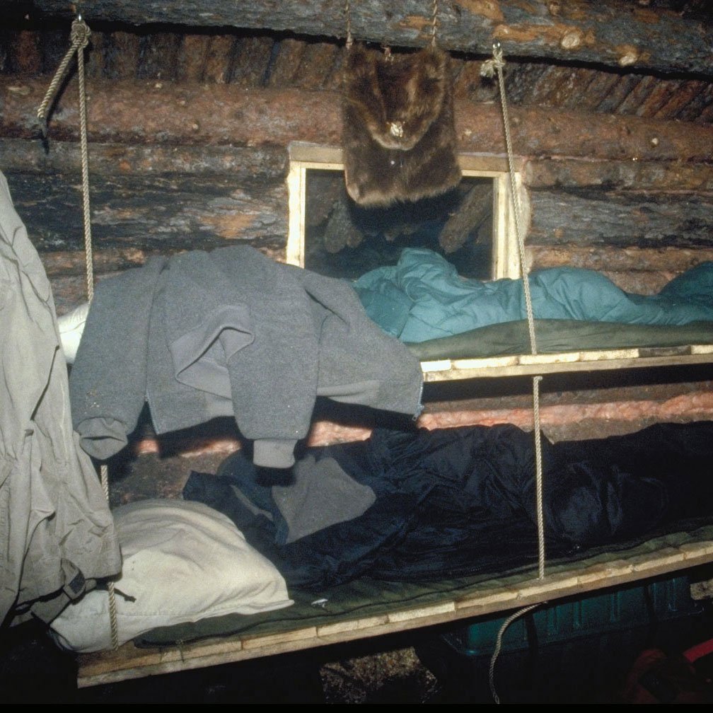 Our only option for bedding was a bunk system. Sleeping in the bottom bunk was like lying in a coffin. If we were both staying at the cabin we would often play a game of chess - looser got the bottom bunk. (image 29 of 32)