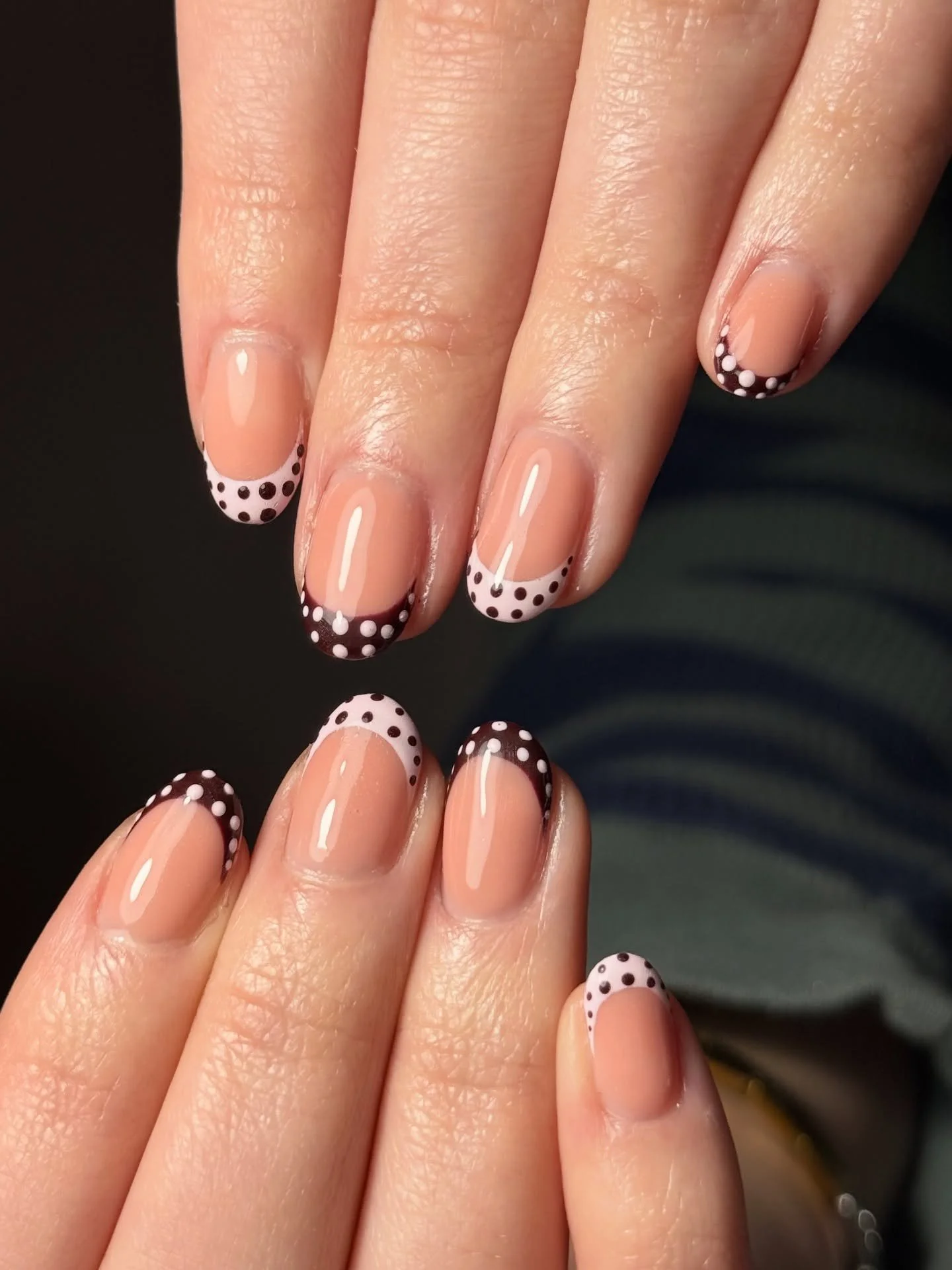 Parisian polka dots by @tlynnes_nails