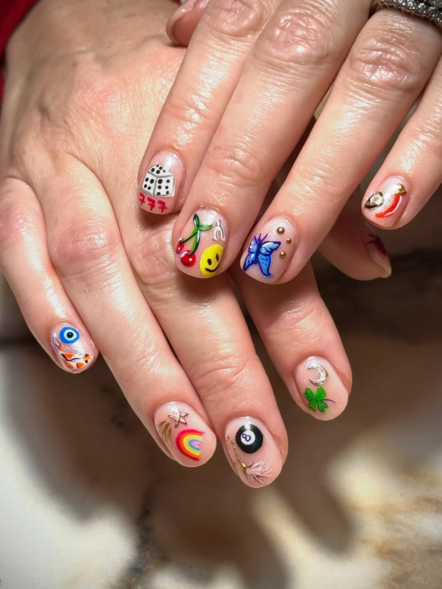 Lucky you. 🍀 🧿 🌈 🎱 🐞 💫