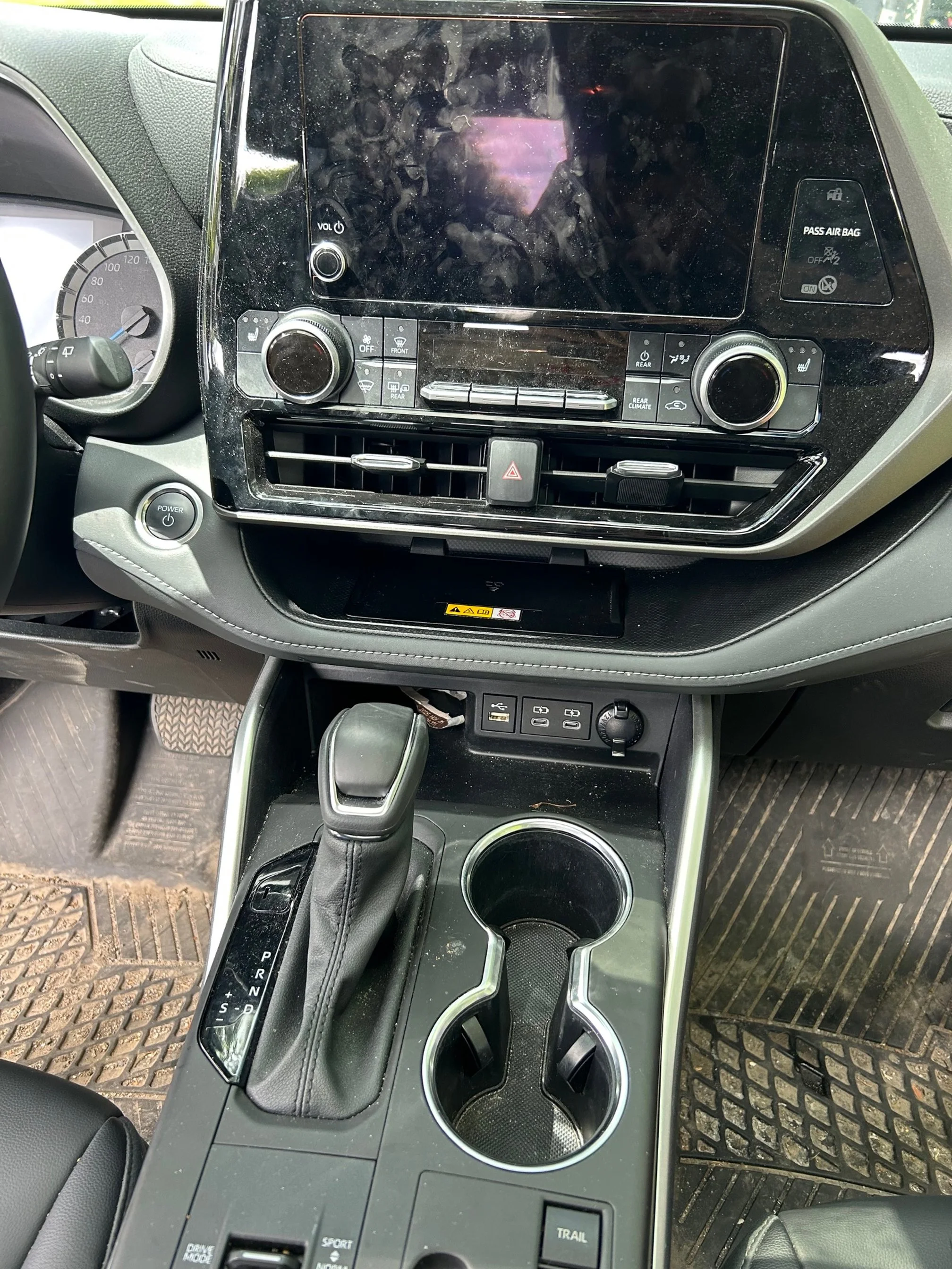 Toyota SUV interior detailing- before