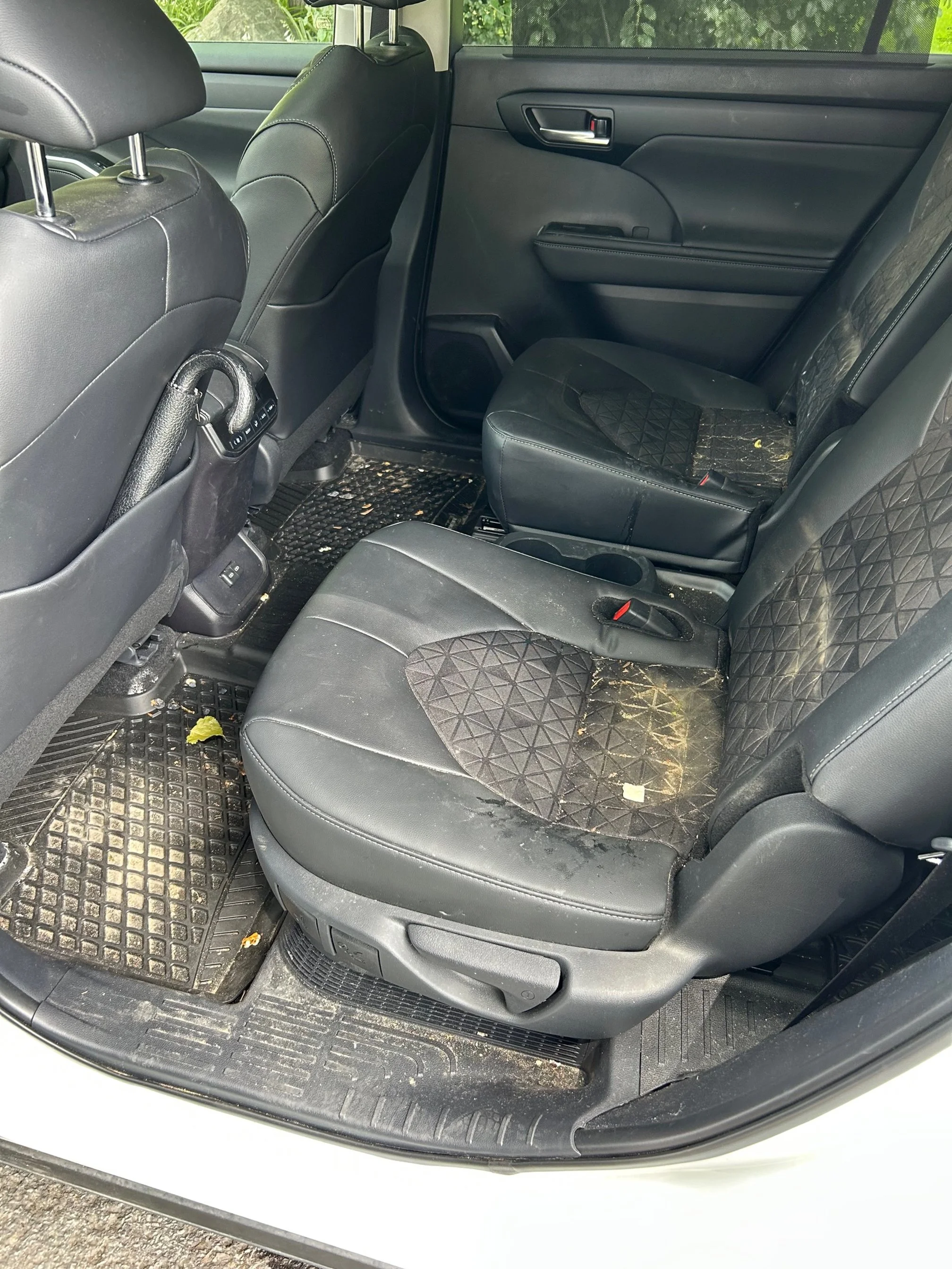 Toyota SUV interior detailing- before